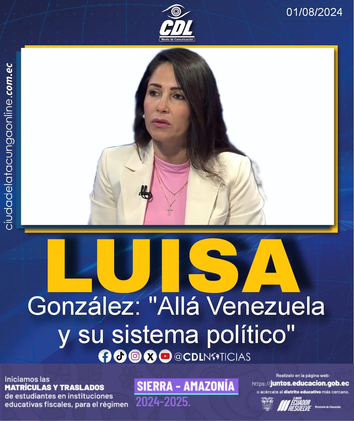 Luisa González: «Allá Venezuela y su sistema político»