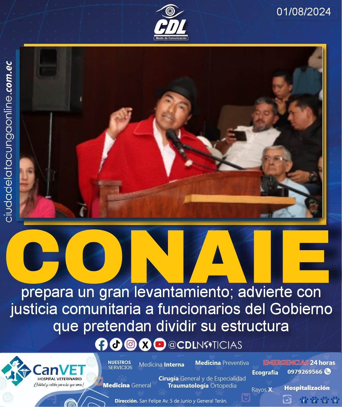 Conaie prepara gran levantamiento; advierte con justicia comunitaria a funcionarios del Gobierno
