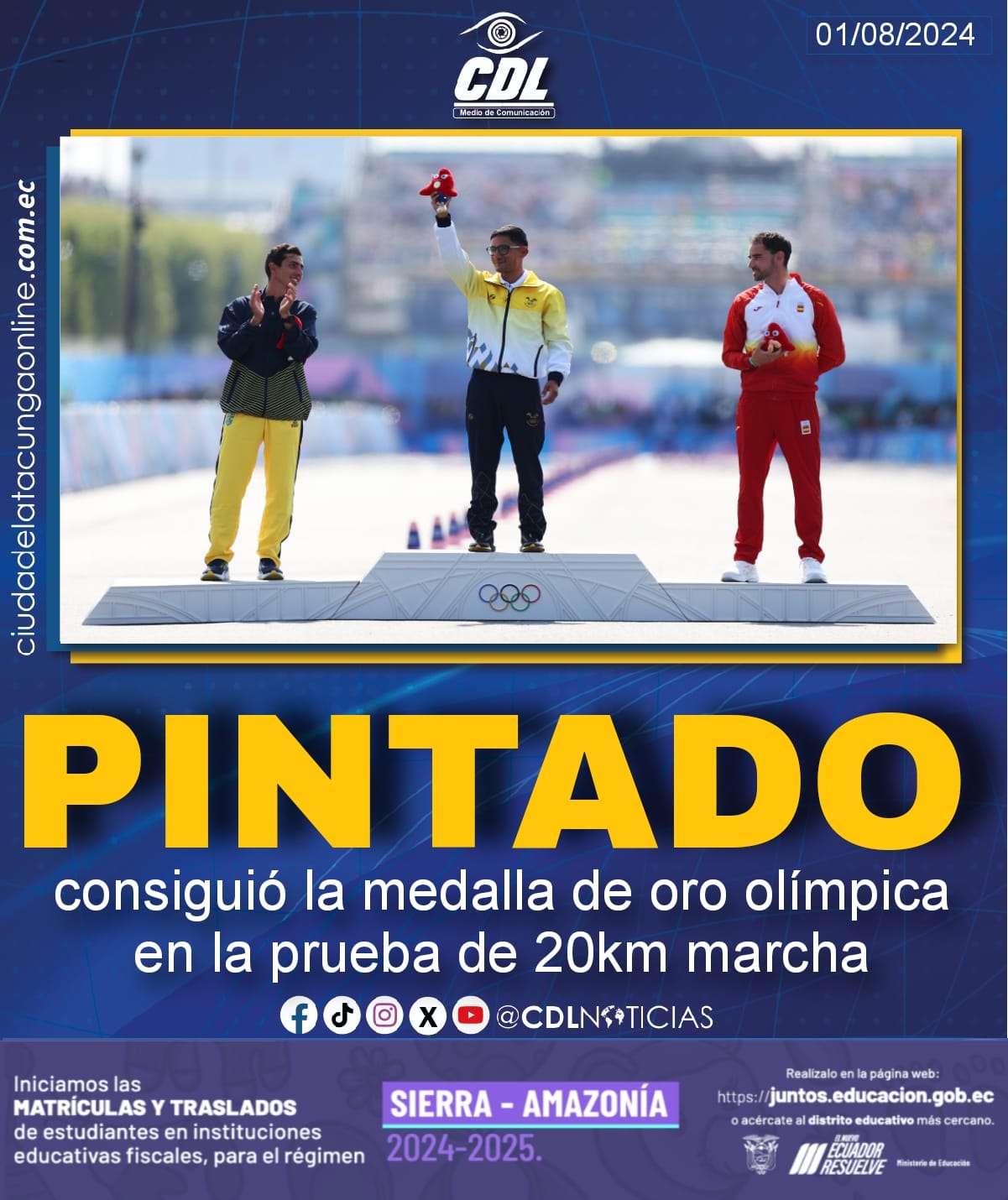 Histórico: Daniel Pintado consiguió la medalla de oro olímpica en la prueba de 20km marcha