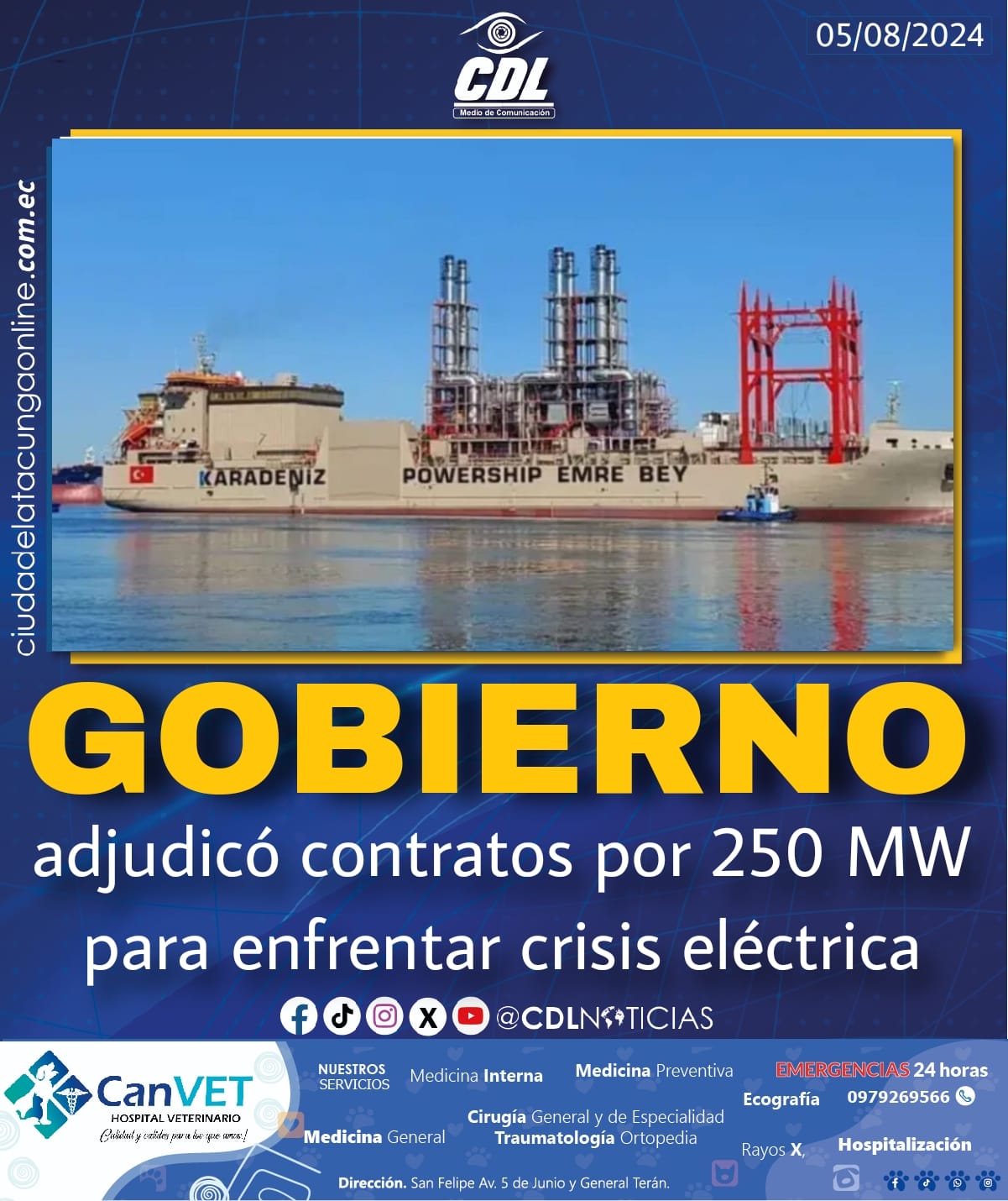 Gobierno adjudicó contratos por 250 MW para enfrentar crisis eléctrica