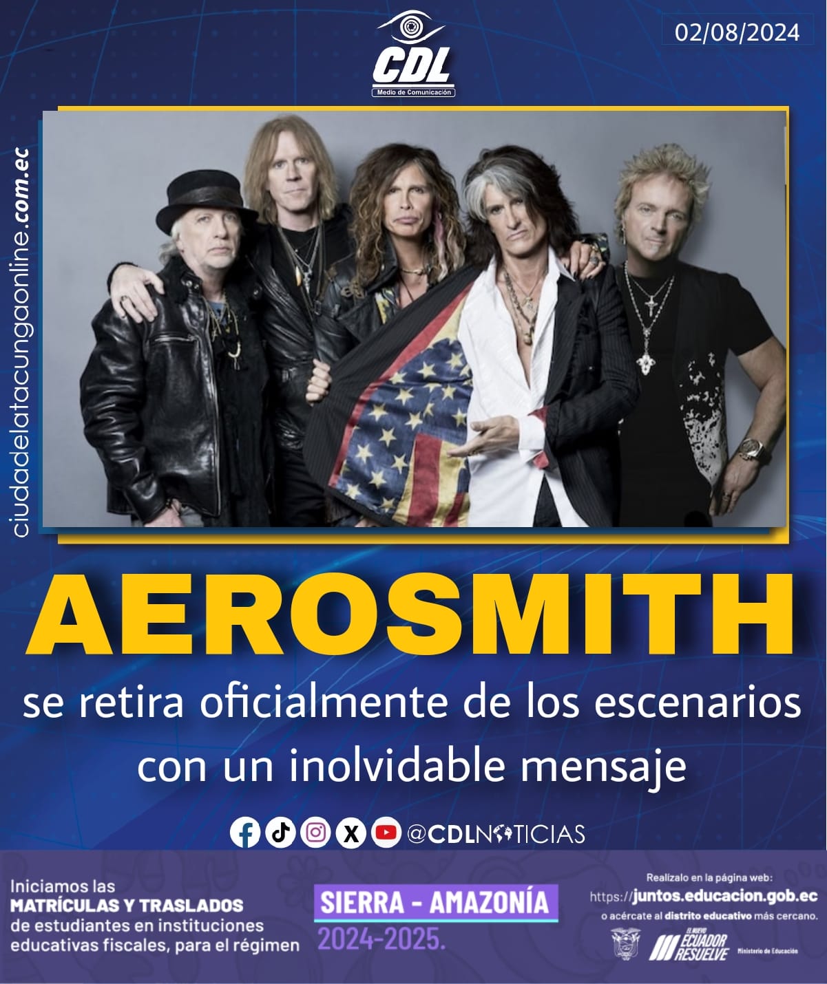 Aerosmith se retira oficialmente de los escenarios con un inolvidable mensaje
