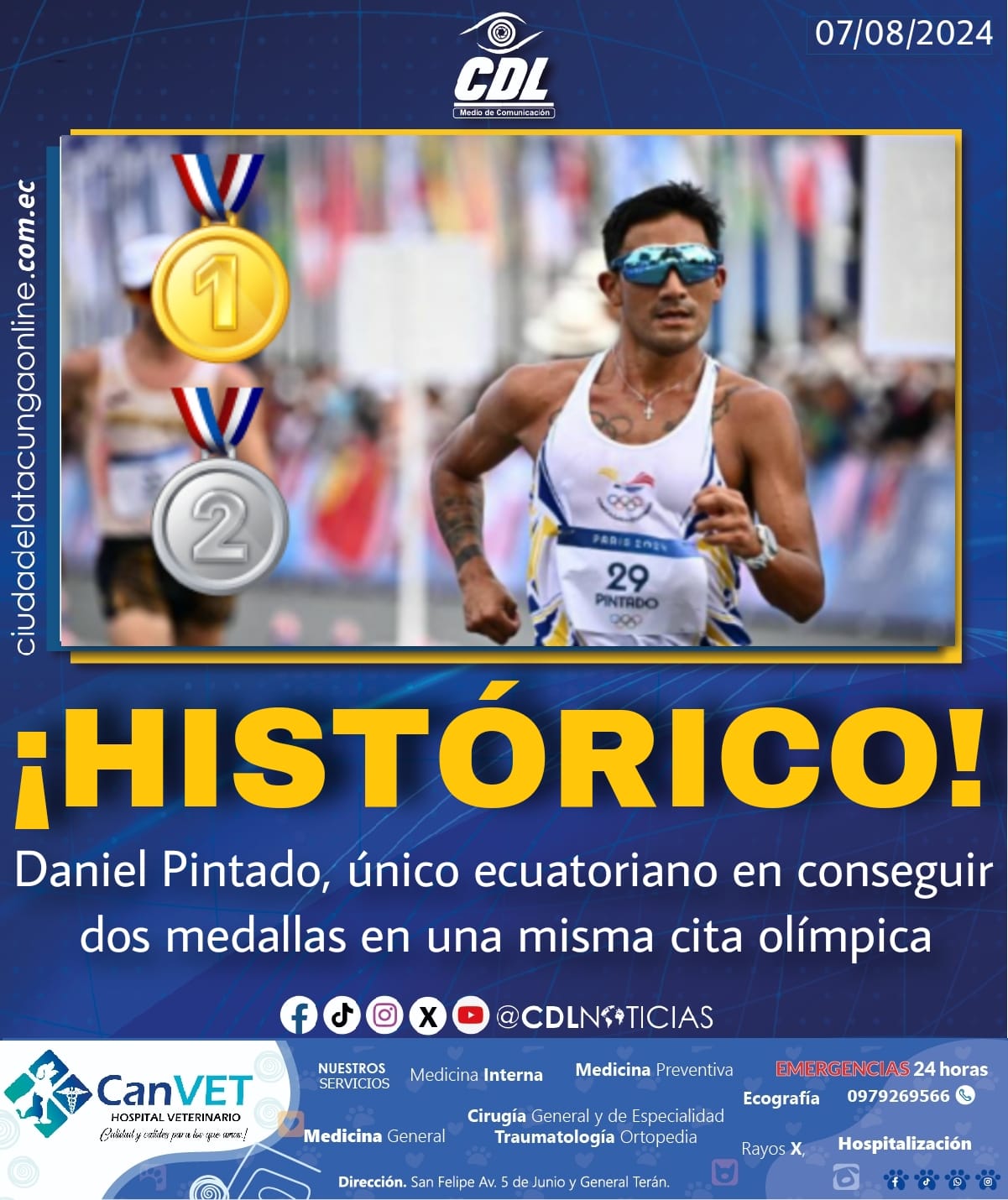 ¡Histórico! Daniel Pintado, único ecuatoriano en conseguir dos medallas en una misma cita olímpica