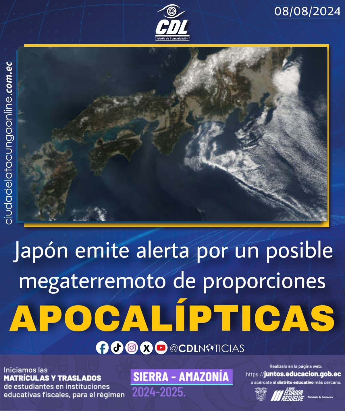 Japón emite alerta por un posible megaterremoto de proporciones apocalípticas