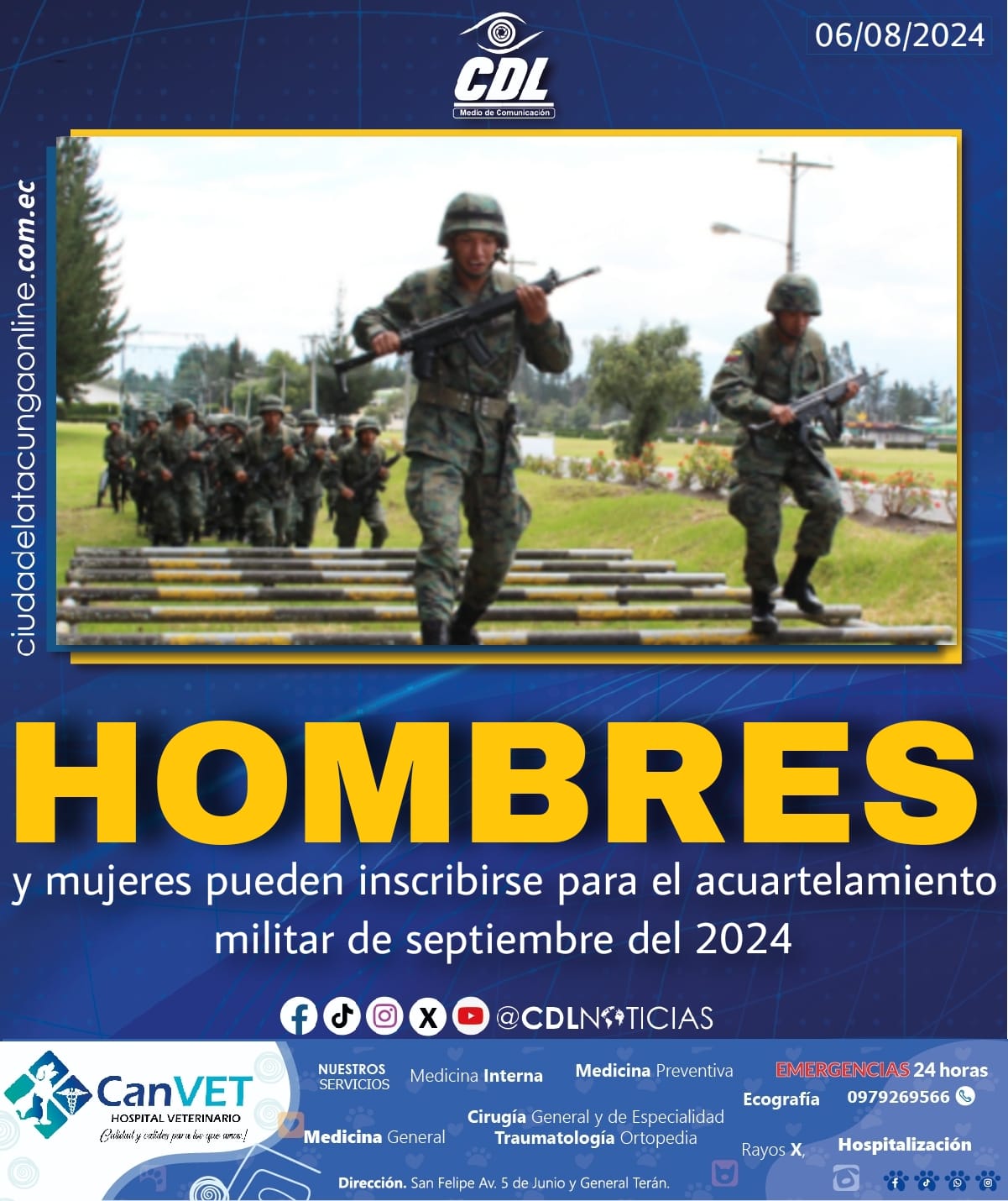 Hombres y mujeres pueden inscribirse para el acuartelamiento militar de septiembre del 2024