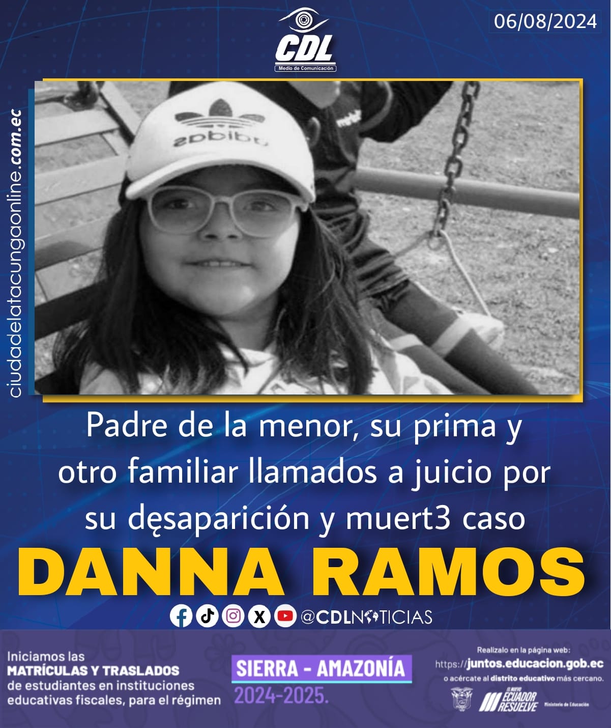 Padre de la menor, su prima y otro familiar llamados a juicio por su dęsaparición y muert3 caso Danna Ramos