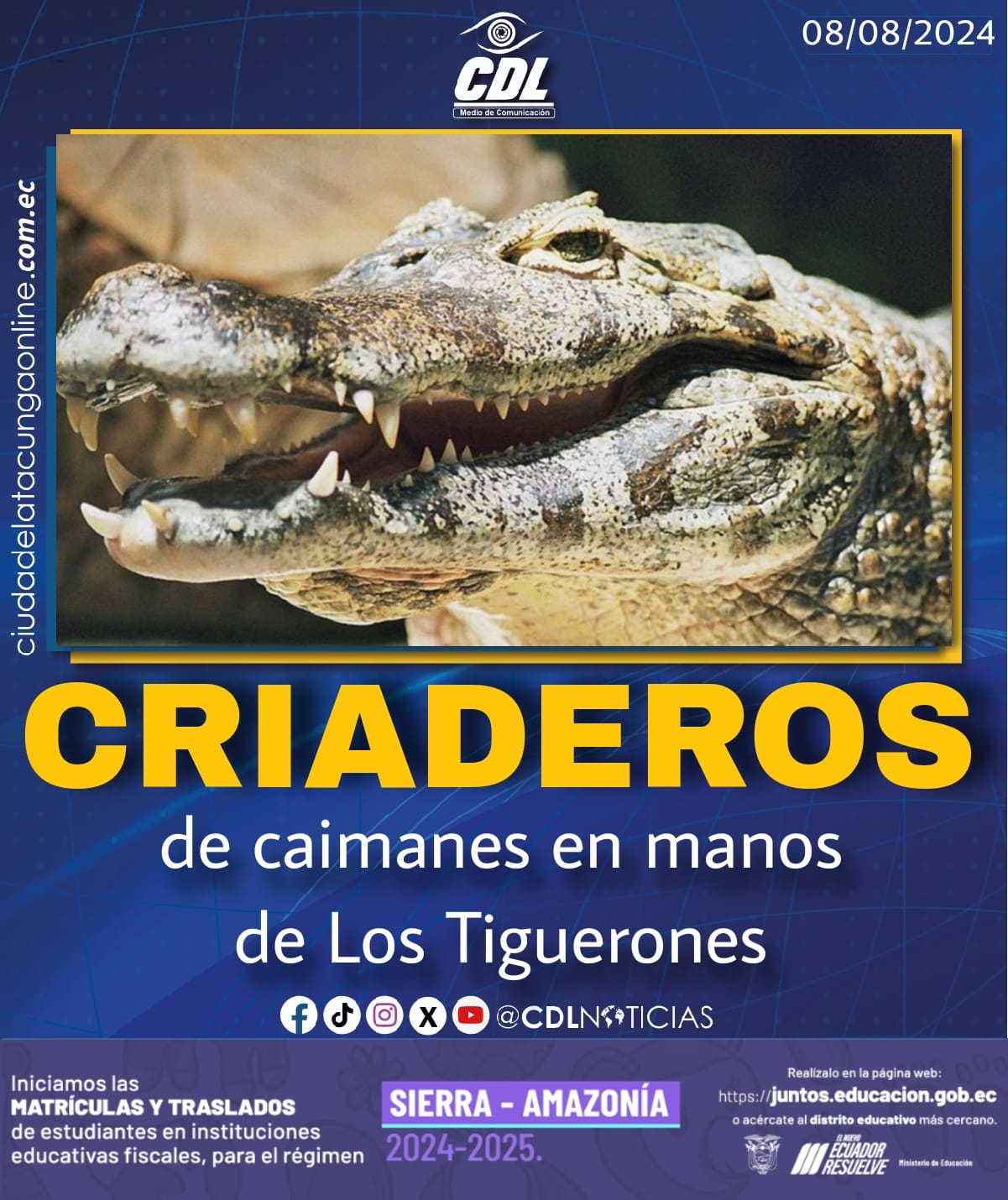 Criaderos de caimanes en manos de Los Tiguerones