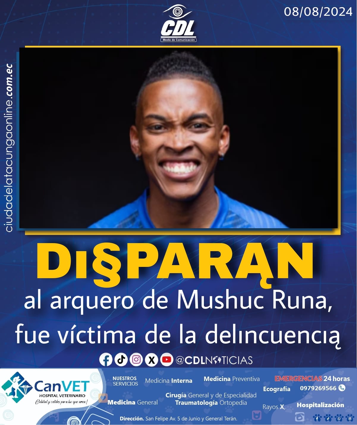Dısparąn al arquero de Mushuc Runa, fue víctima de la delıncuencıą