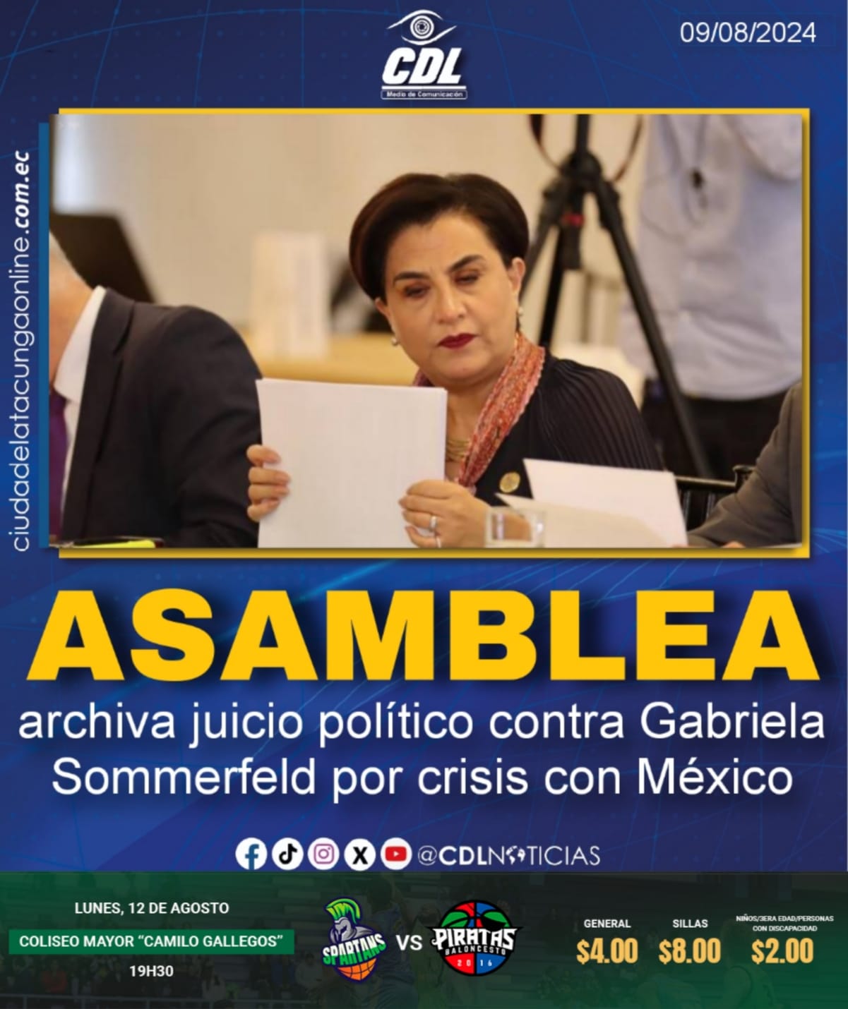 Asamblea archiva juicio político contra Gabriela Sommerfeld por crisis con México
