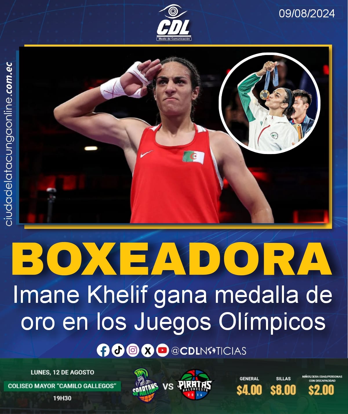 La boxeadora Imane Khelif gana medalla de oro en los Juegos Olímpicos