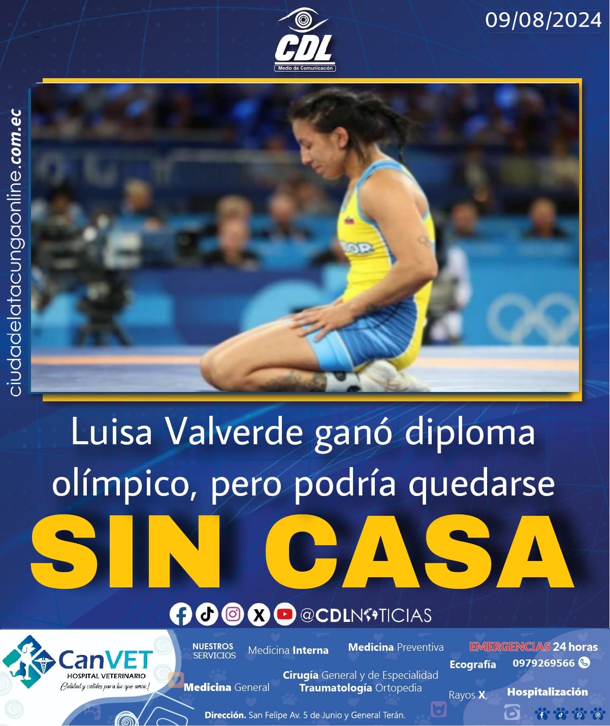 Luisa Valverde ganó diploma olímpico, pero podría quedarse sin casa
