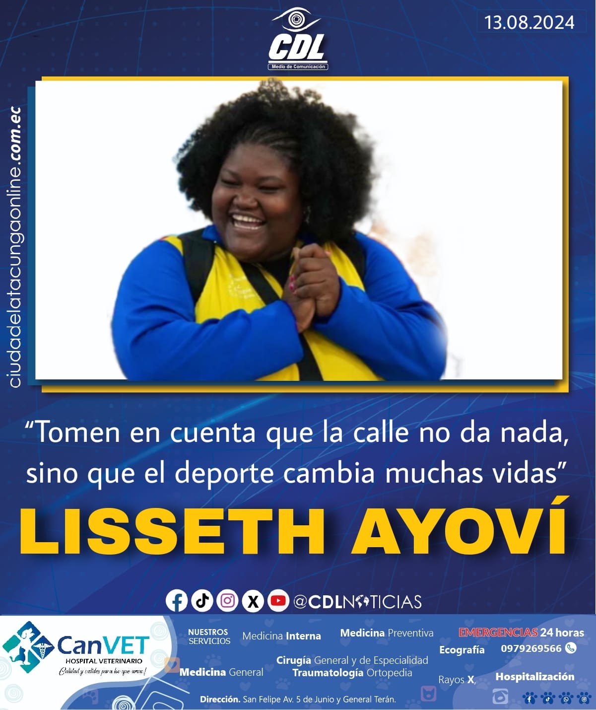 “Tomen en cuenta que la calle no da nada, sino que el deporte cambia muchas vidas” Lisseth Ayoví