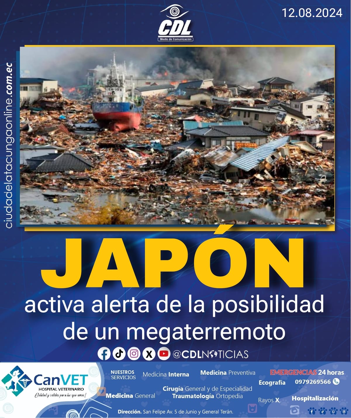 Japón activa alerta de la posibilidad de un megaterremoto