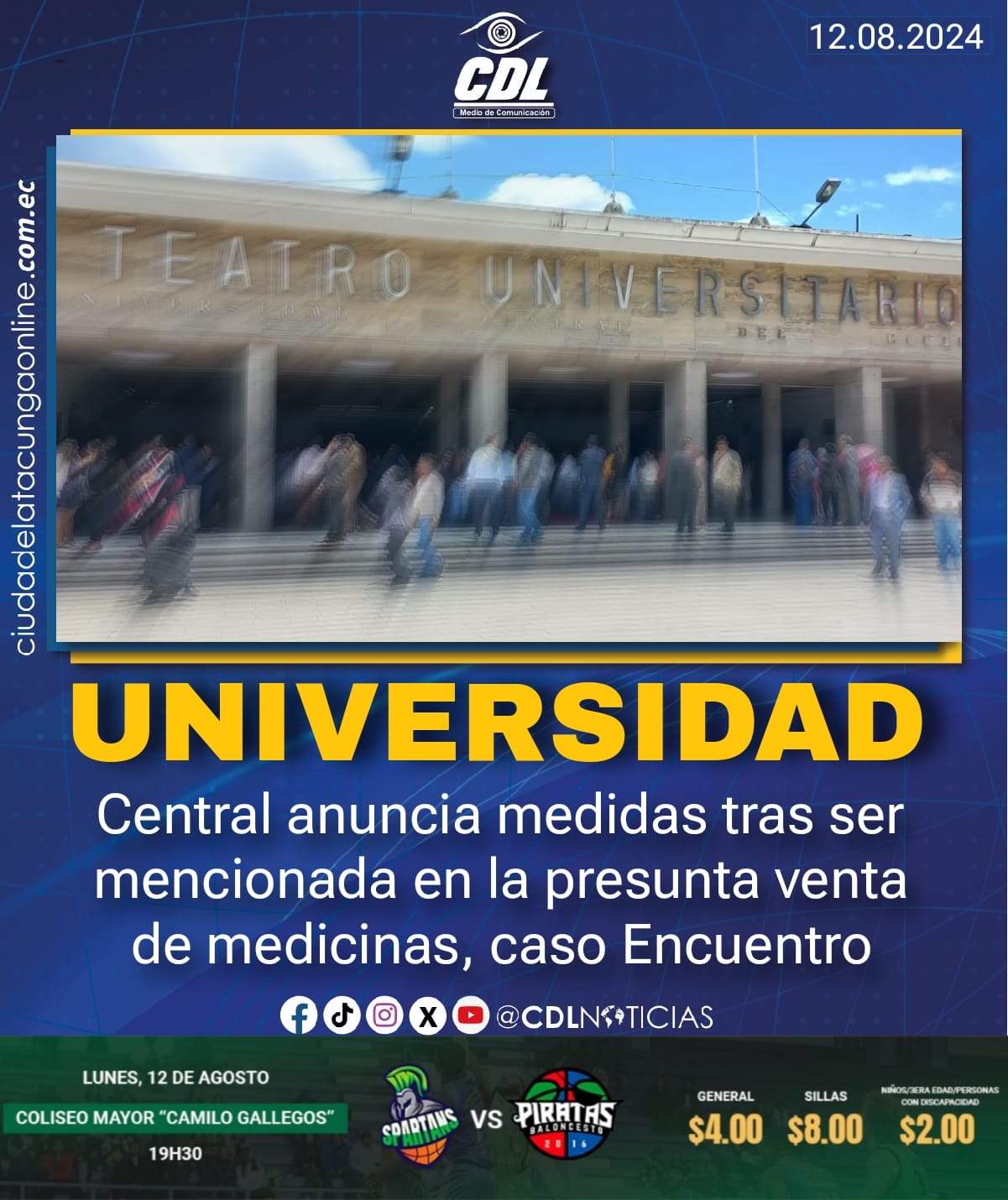 Universidad Central anuncia medidas tras ser mencionada en la presunta venta de medicinas, caso Encuentro