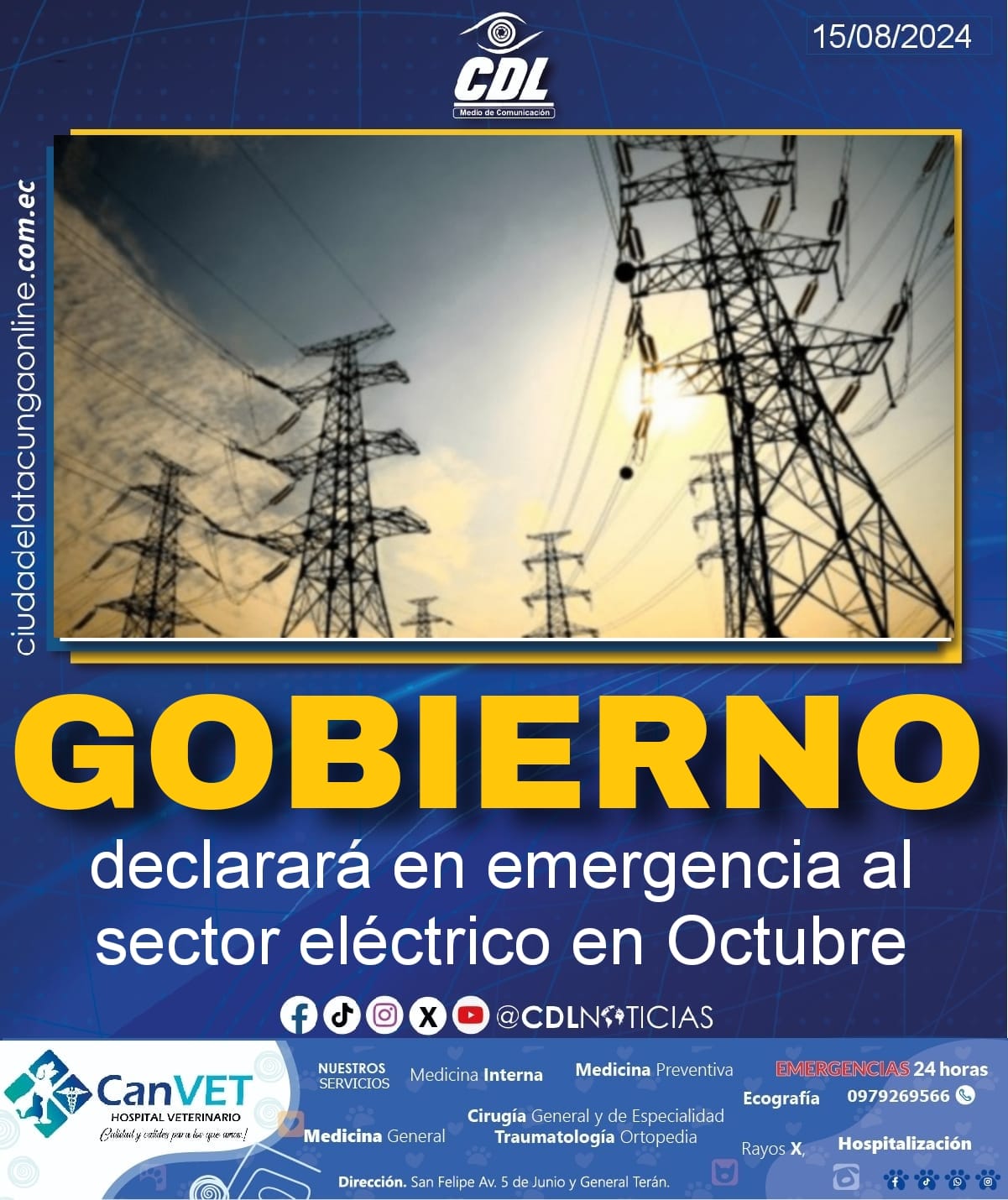 En octubre hay riesgo de apagones: Gobierno declarará en emergencia al sector eléctrico