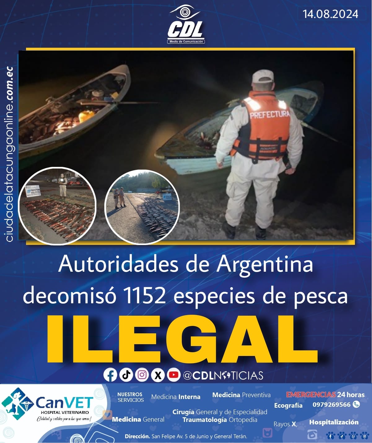 Autoridades de Argentina decomisó 1152 especies de pesca ilegal