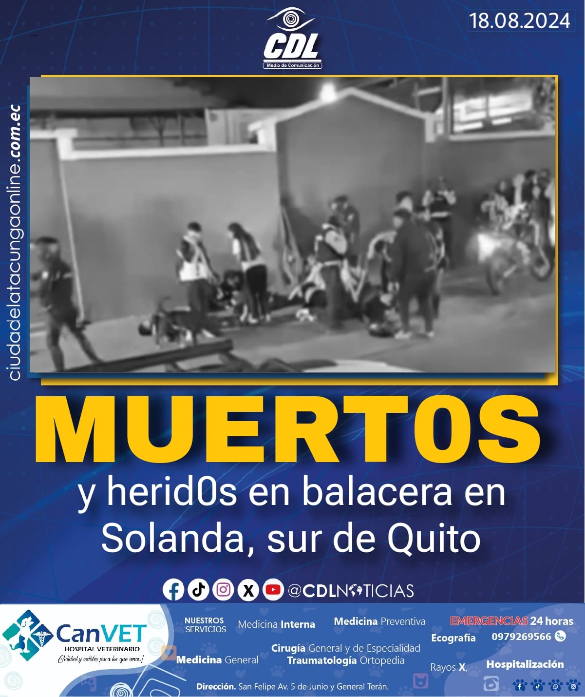 Muert0s y heridos en balacera en Solanda, sur de Quito