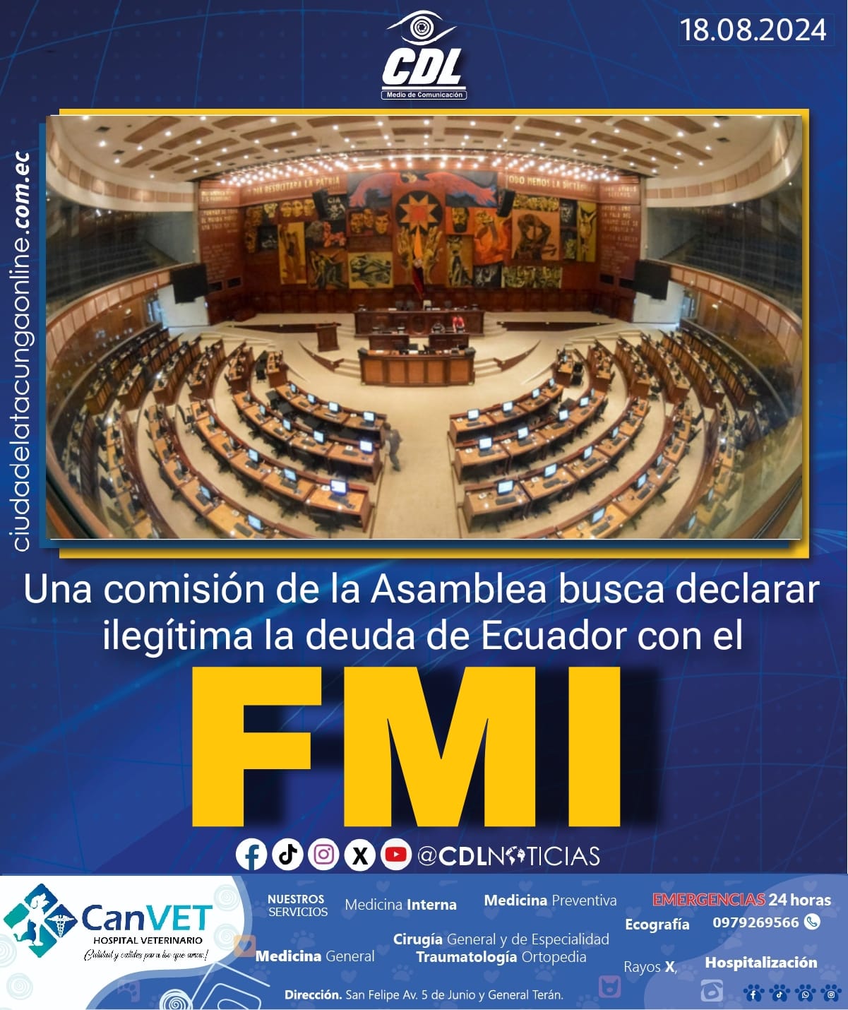 Una comisión de la Asamblea busca declarar ilegítima la deuda de Ecuador con el FMI