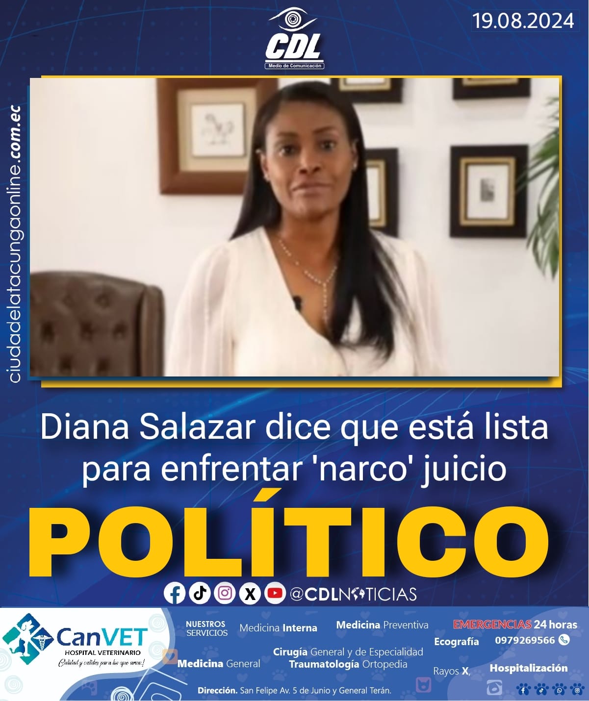 Diana Salazar dice que está lista para enfrentar ‘narco’ juicio político