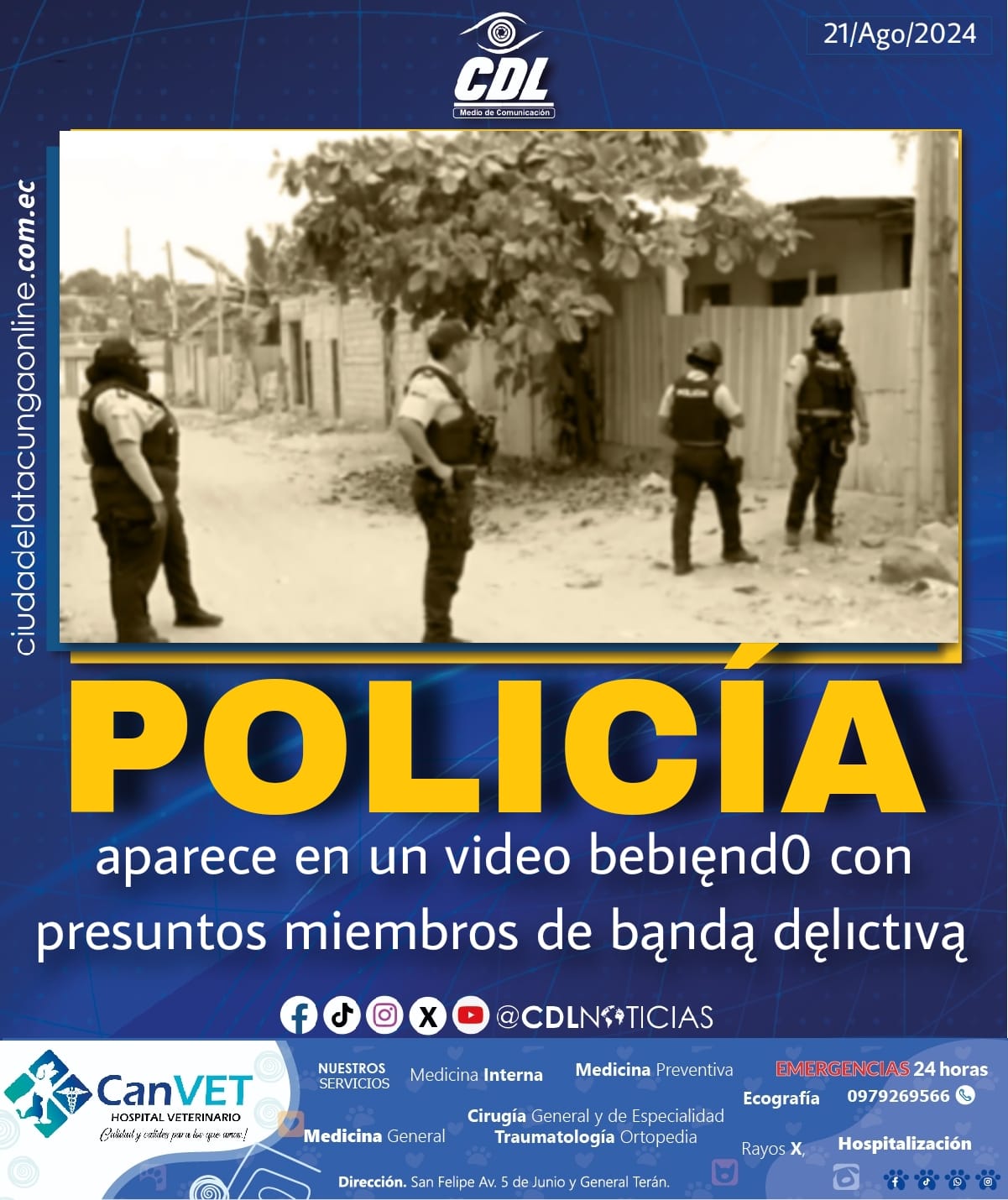 Un policía aparece en un video bebiendo con presuntos miembros de banda delictiva