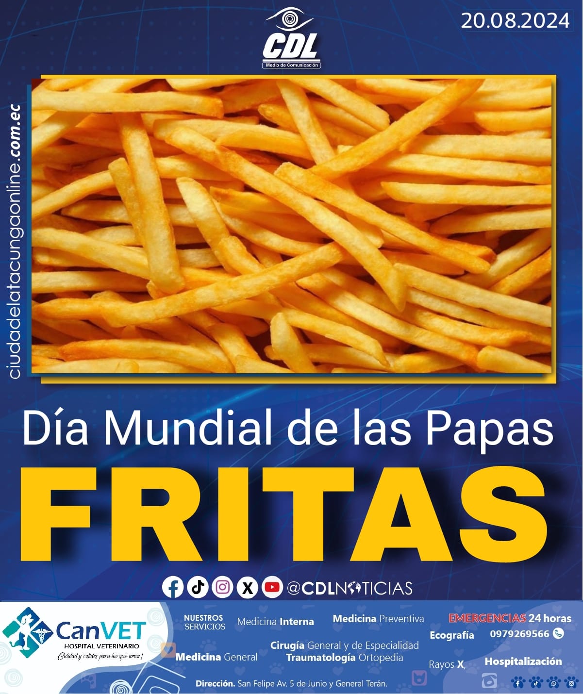 Se celebra el Día Mundial de las Papas Fritas, uno de los snacks más queridos y versátiles del mundo
