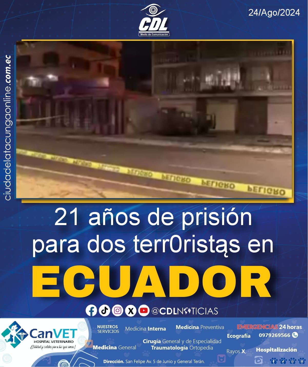 21 años de prisión para dos terr0ristas en Ecuador