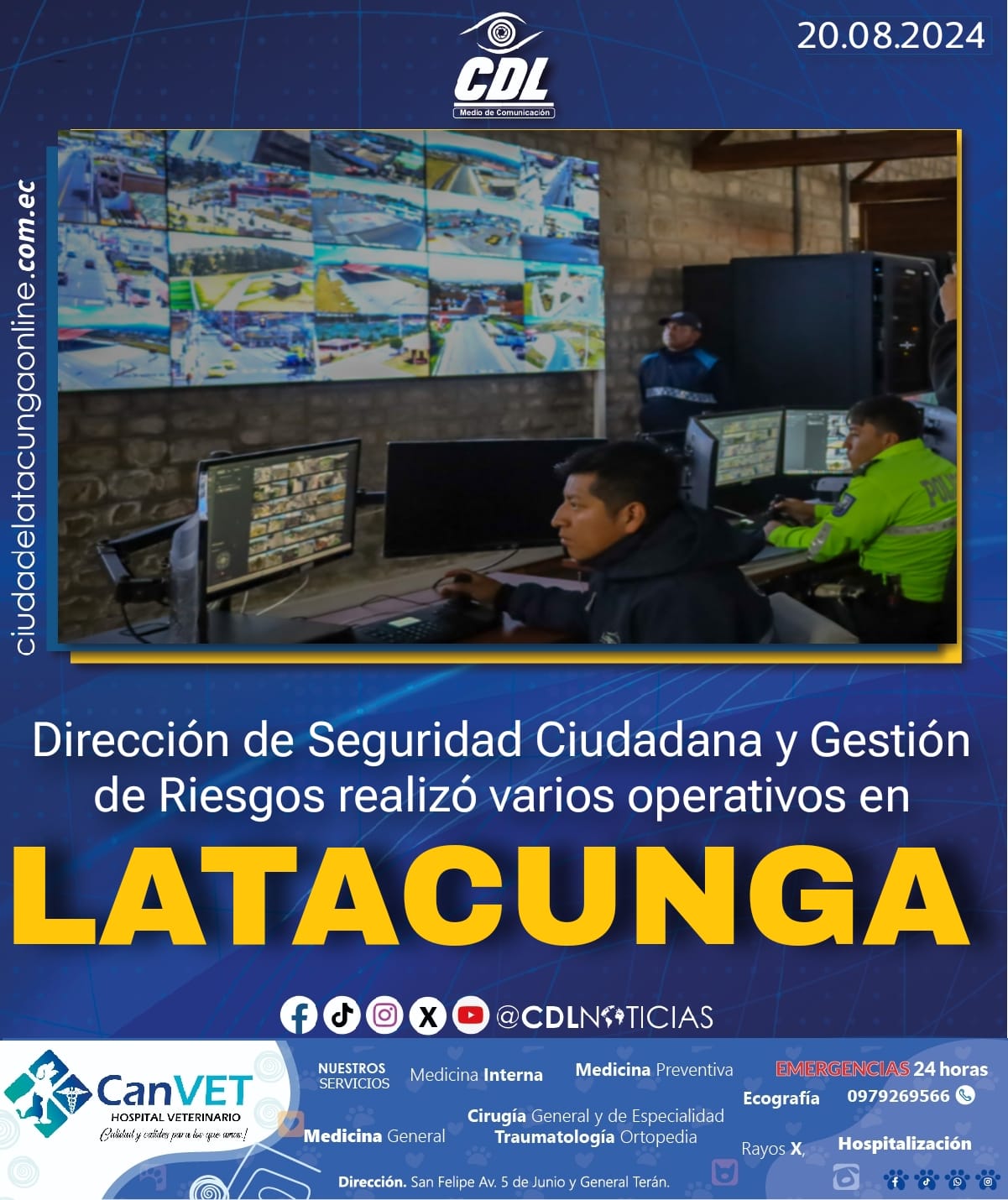 Dirección de Seguridad Ciudadana y Gestión de Riesgos realizó varios operativos en Latacunga