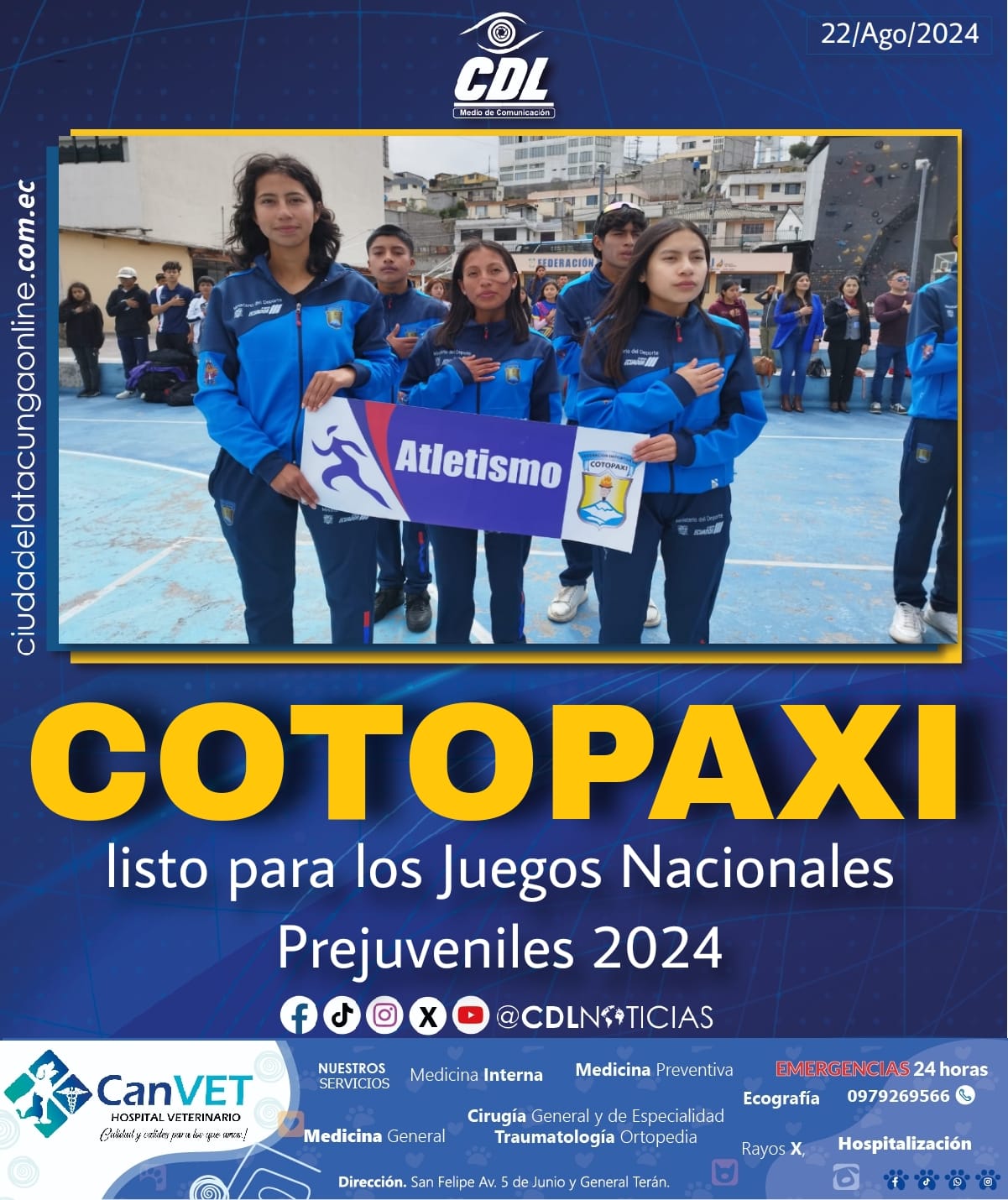 Cotopaxi listo para los Juegos Nacionales Prejuveniles 2024