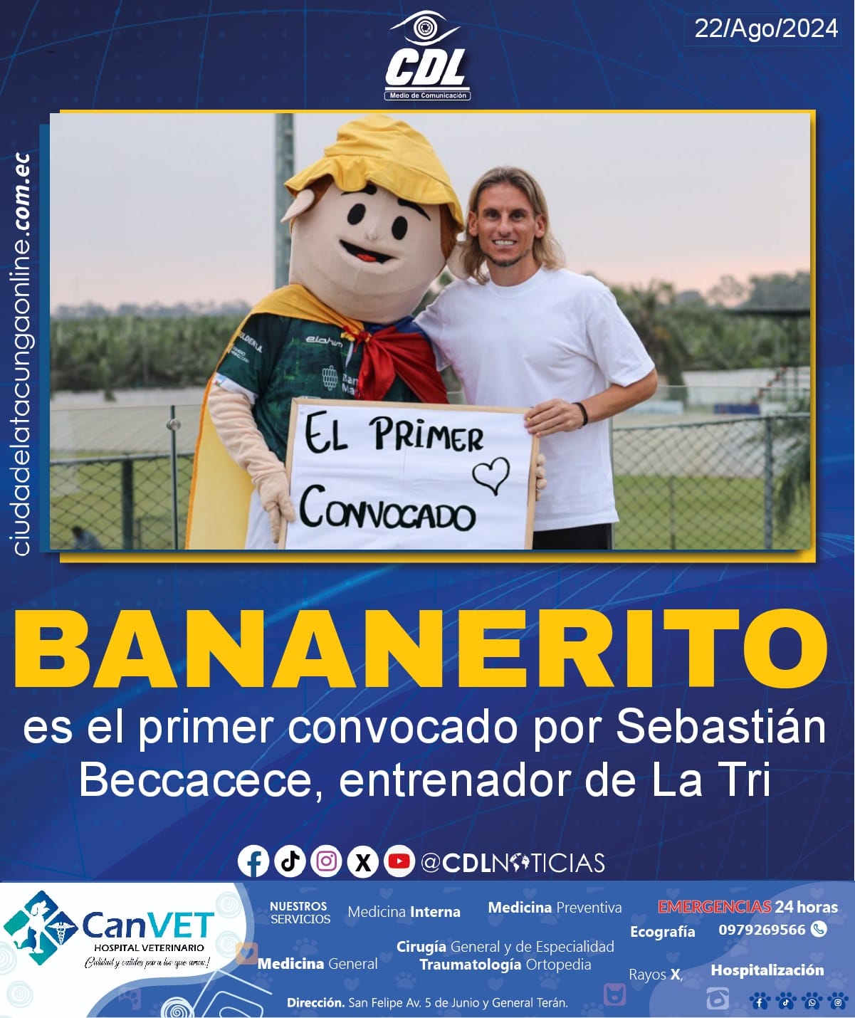 Bananerito es el primer convocado por Sebastián Beccacece, entrenador de La Tri