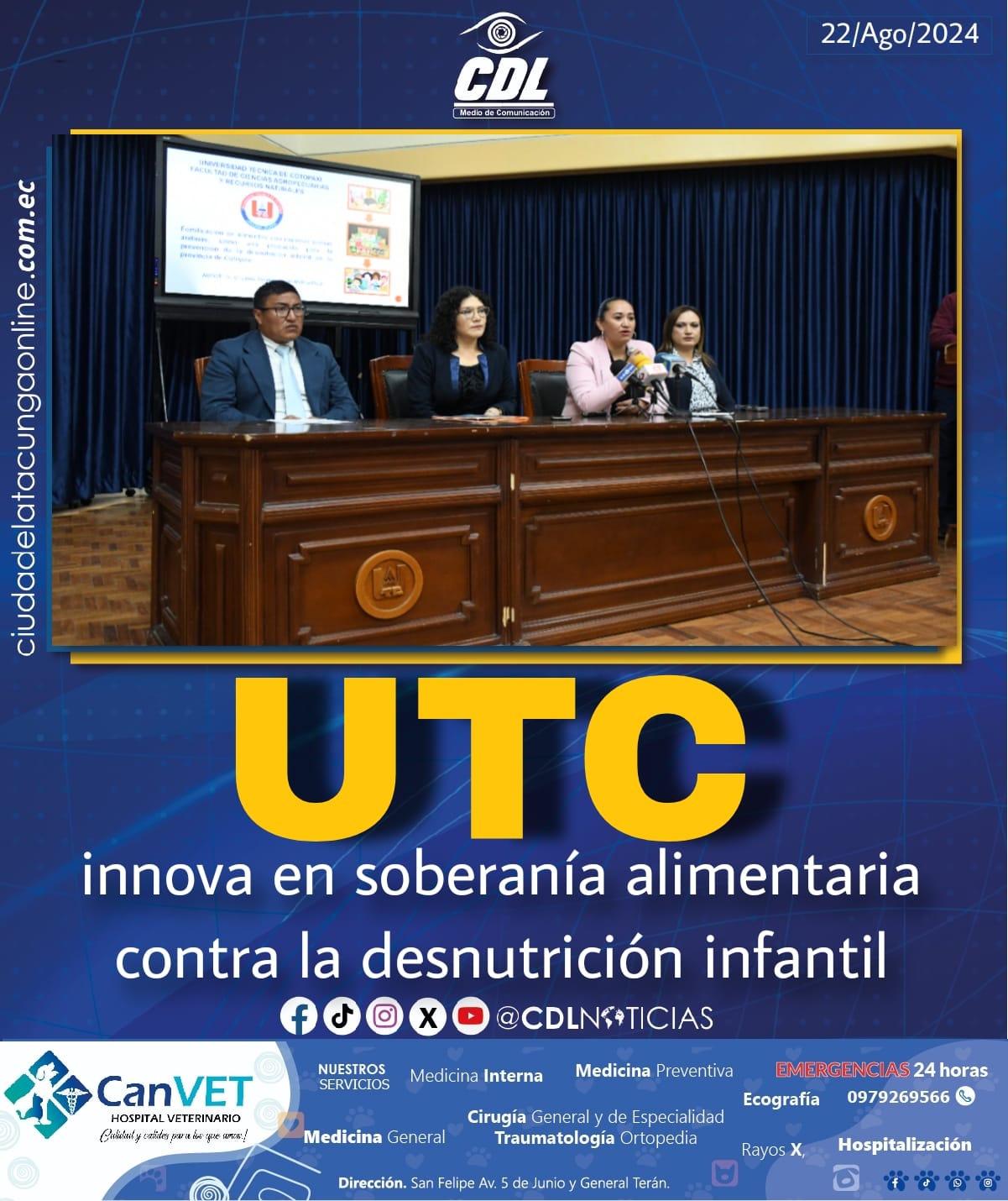 UTC innova en soberanía alimentaria contra la desnutrición infantil