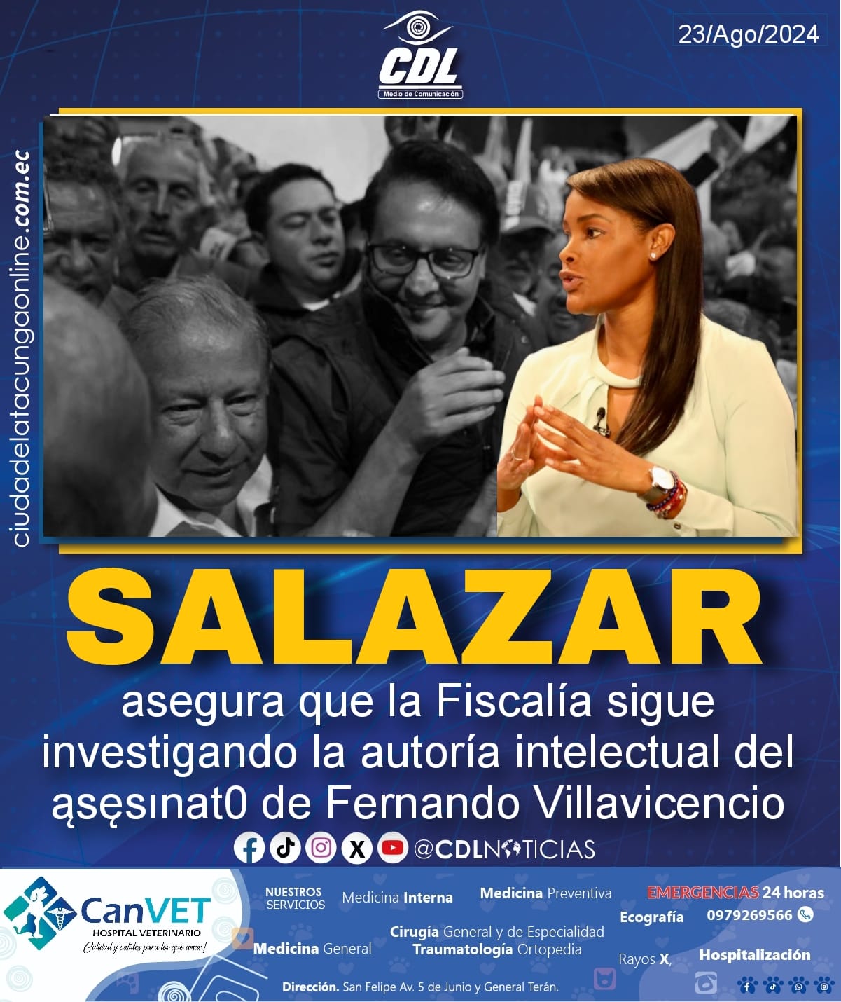 Diana Salazar asegura que la Fiscalía sigue investigando la autoría intelectual del ąsęsınat0 de Fernando Villavicencio