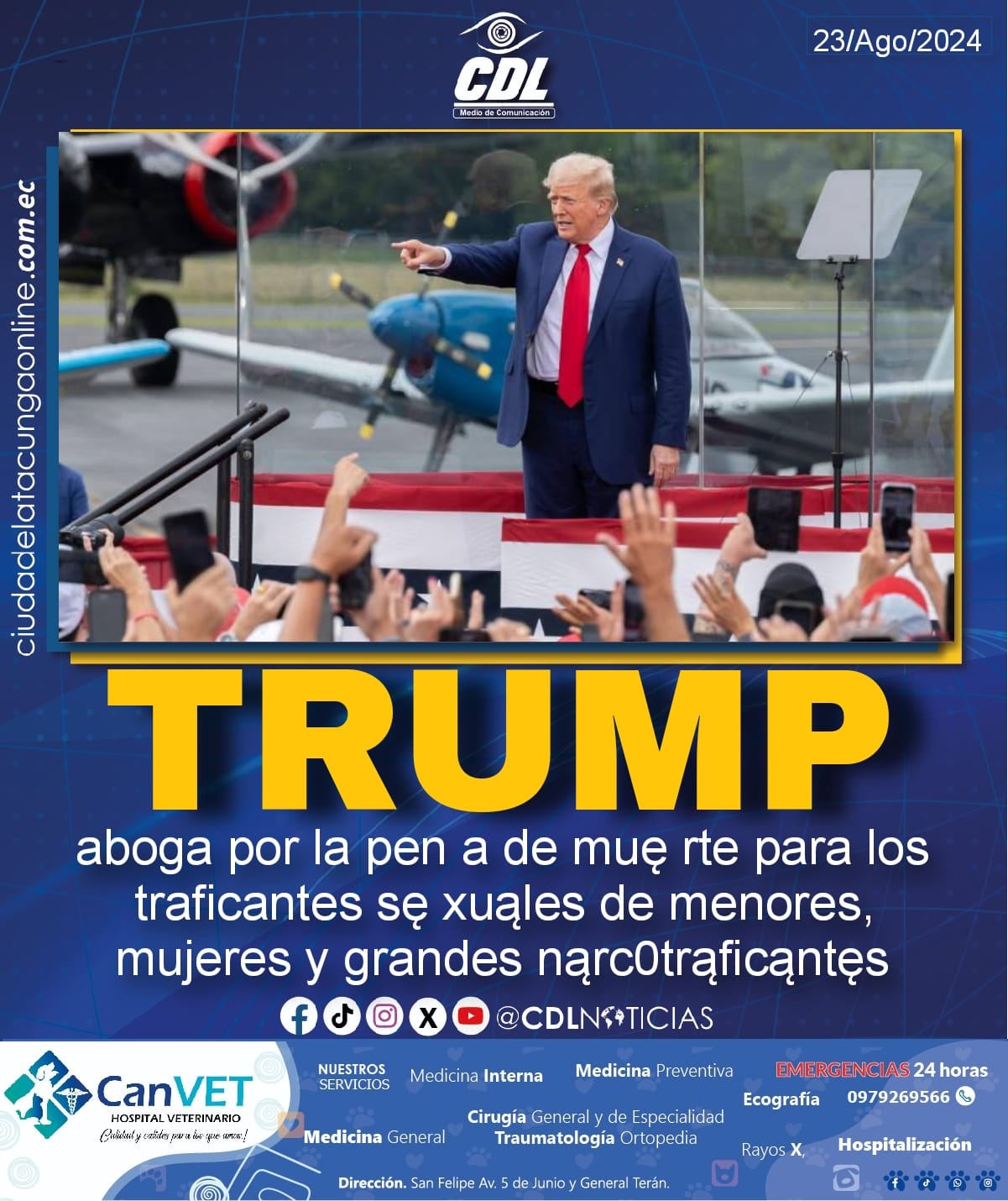Donald Trump aboga por la pen a de muę rte para los traficantes sę xuąles de menores y mujeres