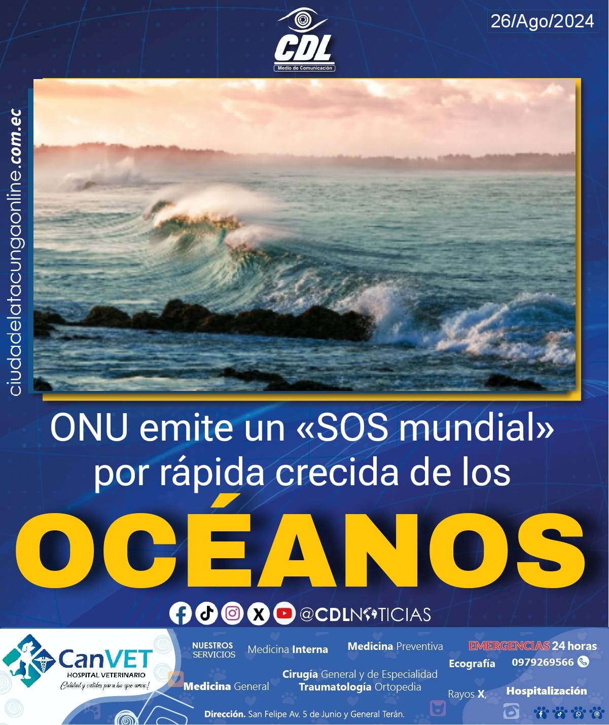 ONU emite un «SOS mundial» por rápida crecida de los océanos