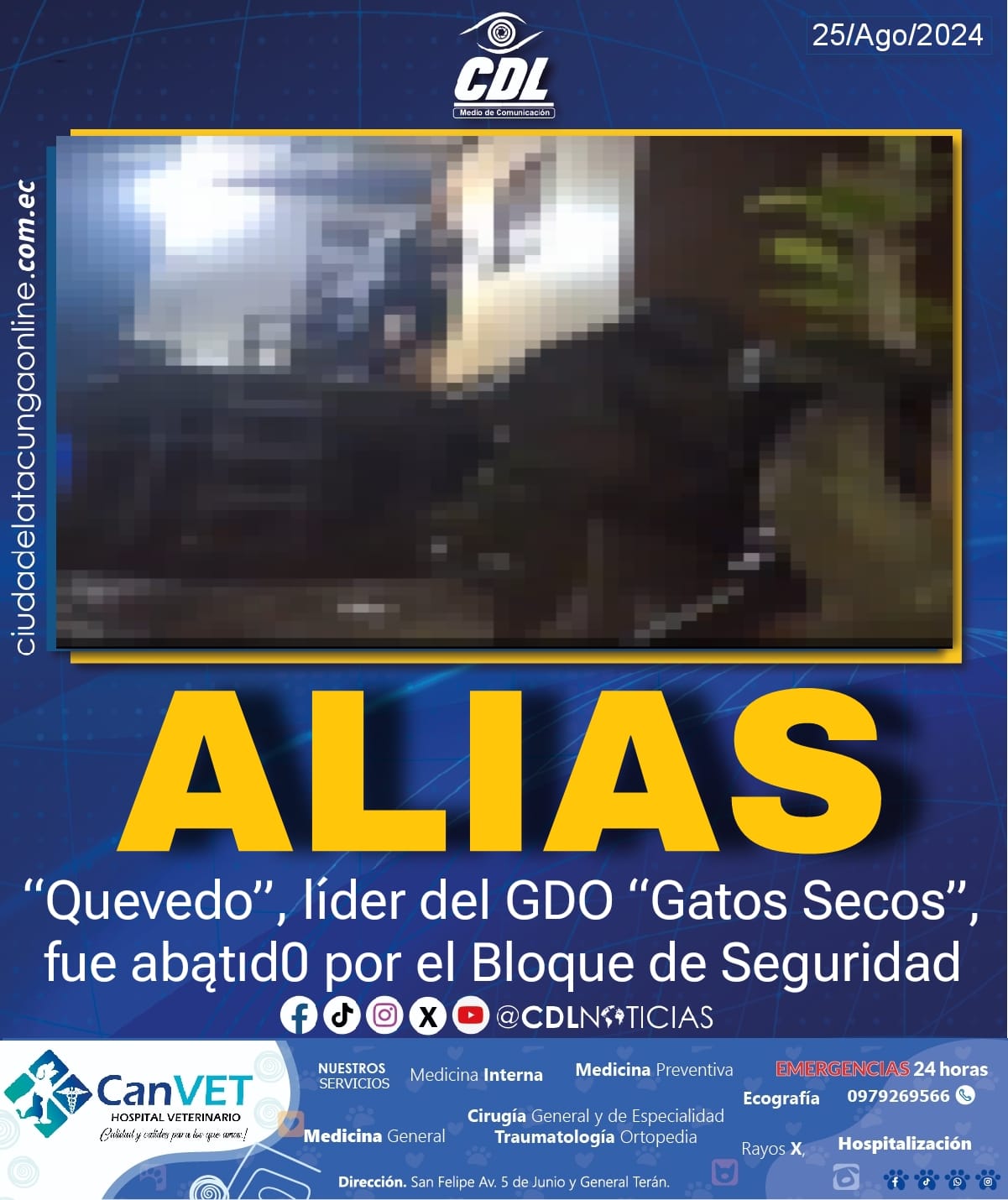 Alias “Quevedo”, líder del GDO “Gatos Secos”, fue abatid0 por el Bloque de Seguridad