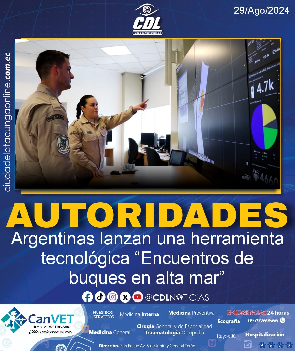 Autoridades Argentinas lanzan una herramienta tecnológica “Encuentros de buques en alta mar”