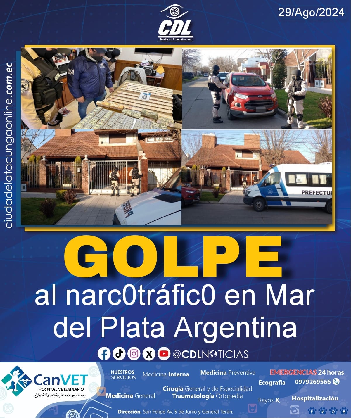 Golpe al narc0tráfic0 en Mar del Plata Argentina