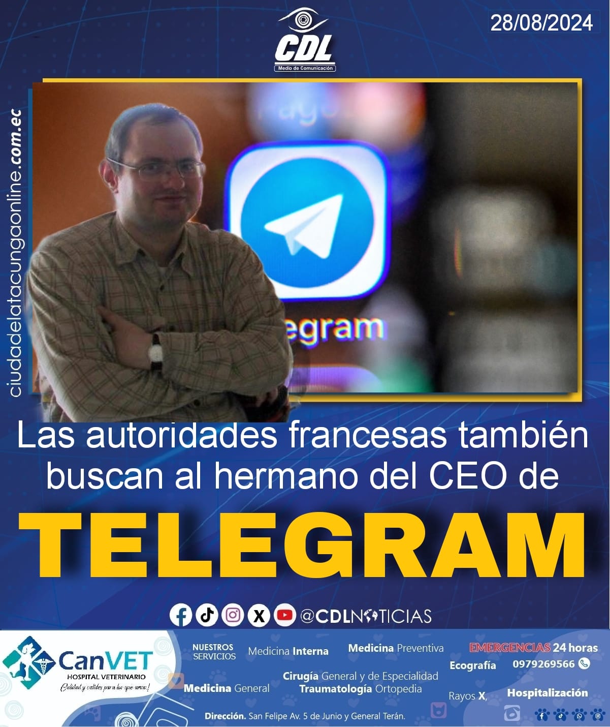 Las autoridades francesas también buscan al hermano del CEO de Telegram