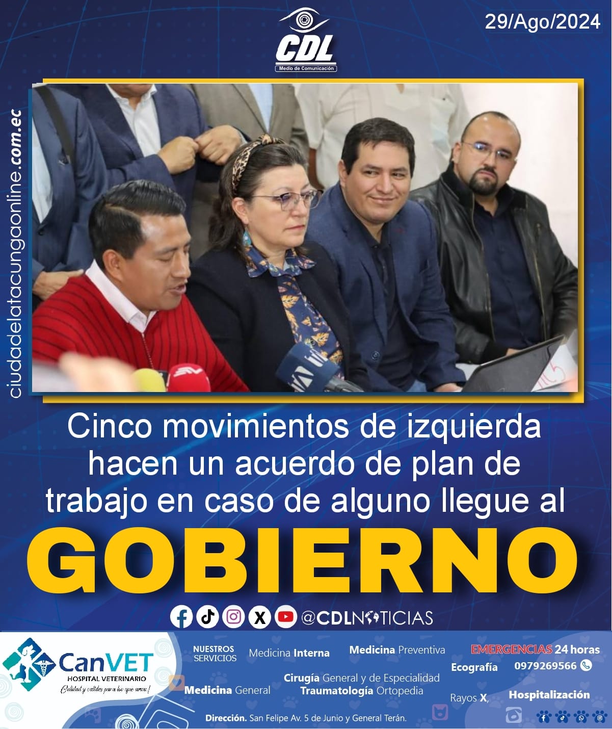 Cinco movimientos de izquierda hacen un acuerdo de plan de trabajo en caso de alguno llegue al Gobierno