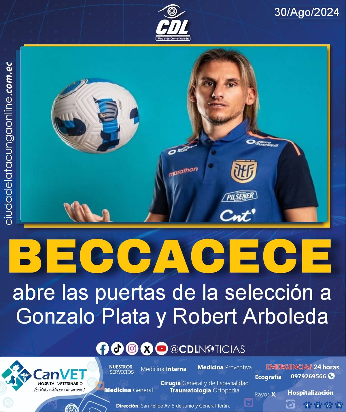 Sebastián Beccacece abre las puertas de la selección a Gonzalo Plata y Robert Arboleda