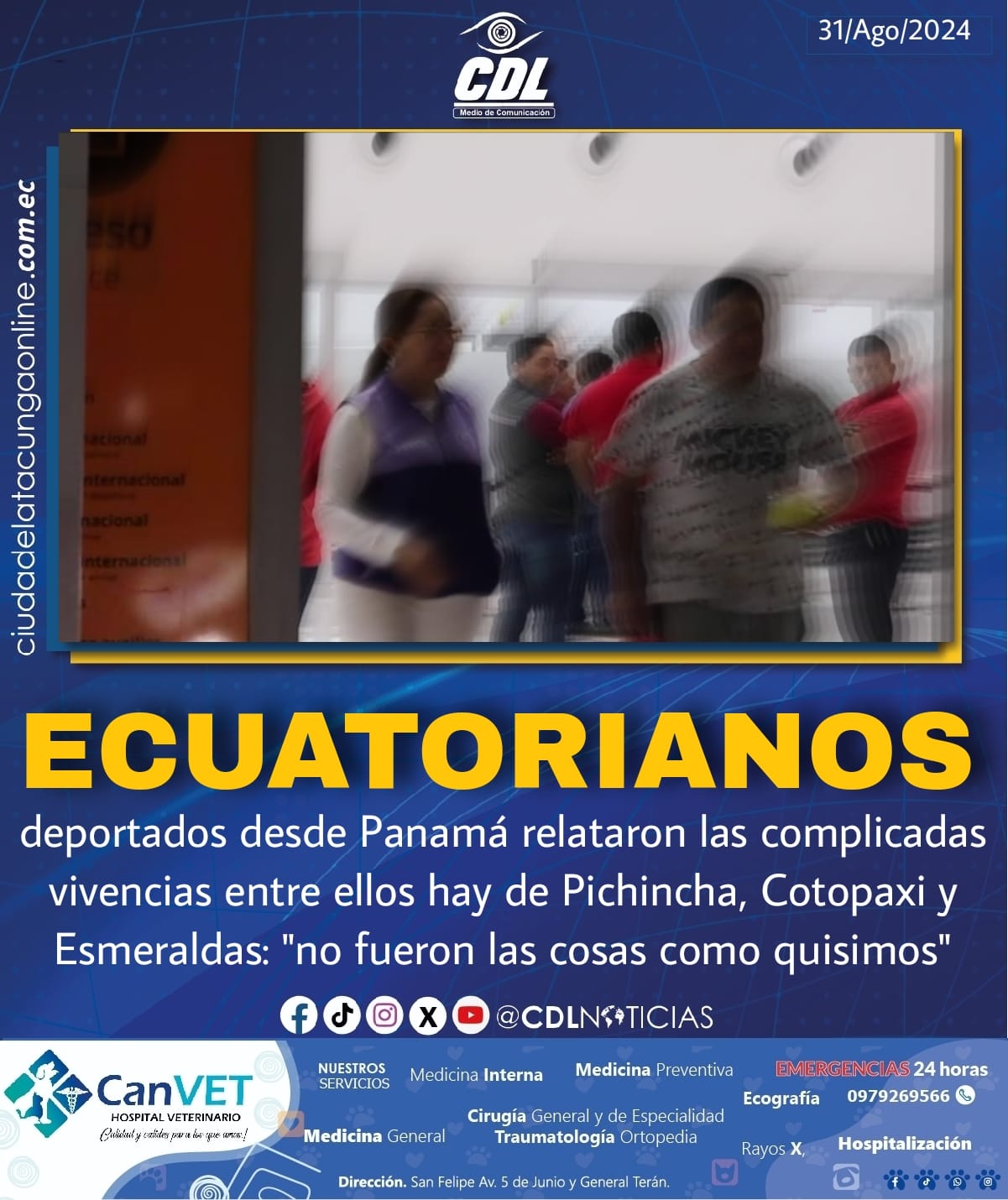 Los ecuatorianos deportados desde Panamá relataron las complicadas vivencias en la selva del Darién: «no fueron las cosas como quisimos»