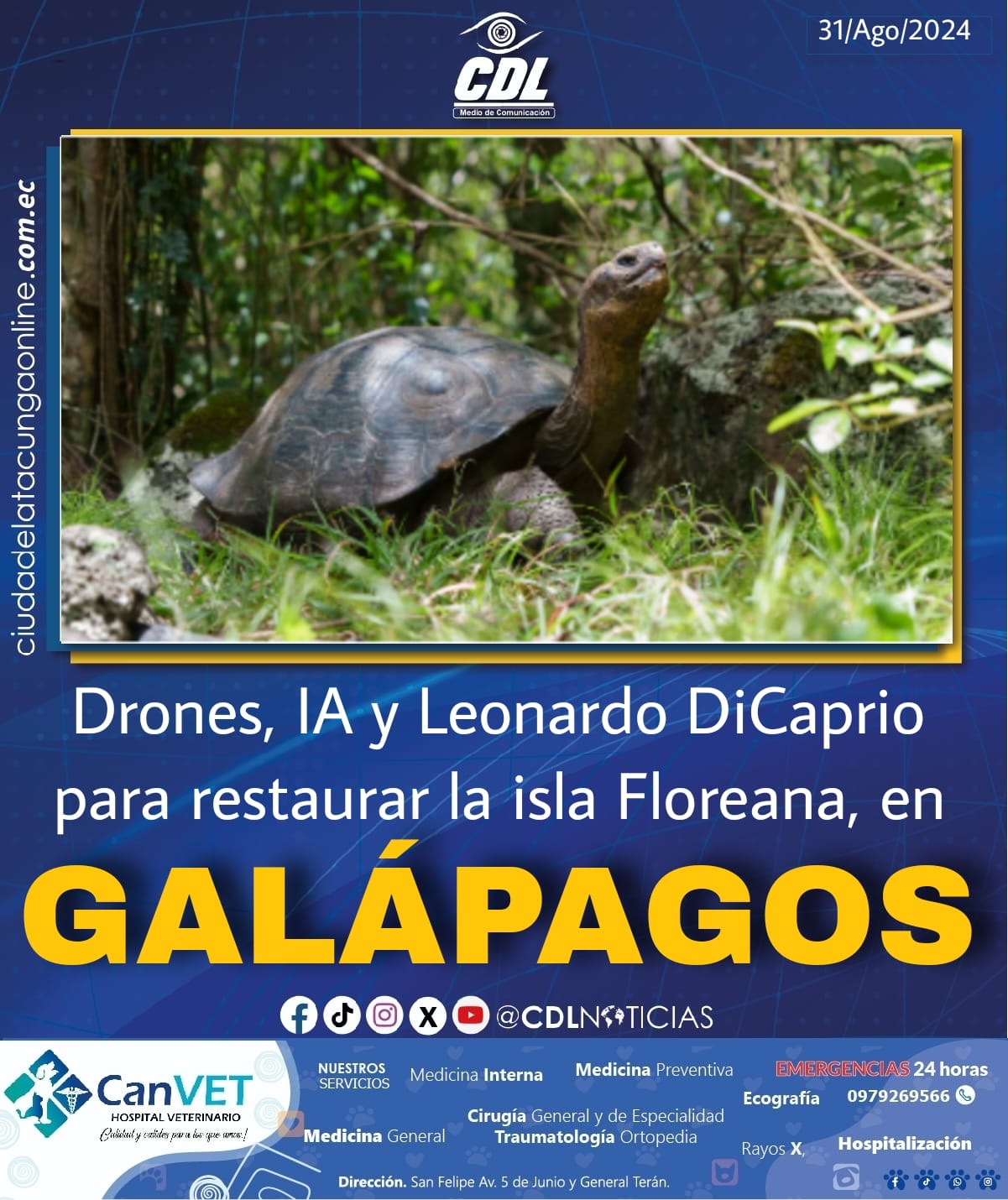 Drones, IA y Leonardo DiCaprio para restaurar la isla Floreana, en Galápagos