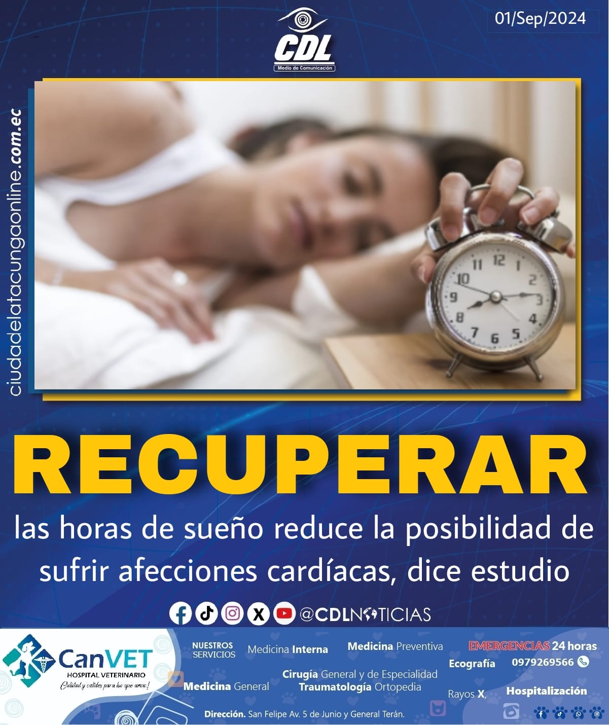 Recuperar las horas de sueño reduce la posibilidad de sufrir afecciones cardíacas, dice estudio