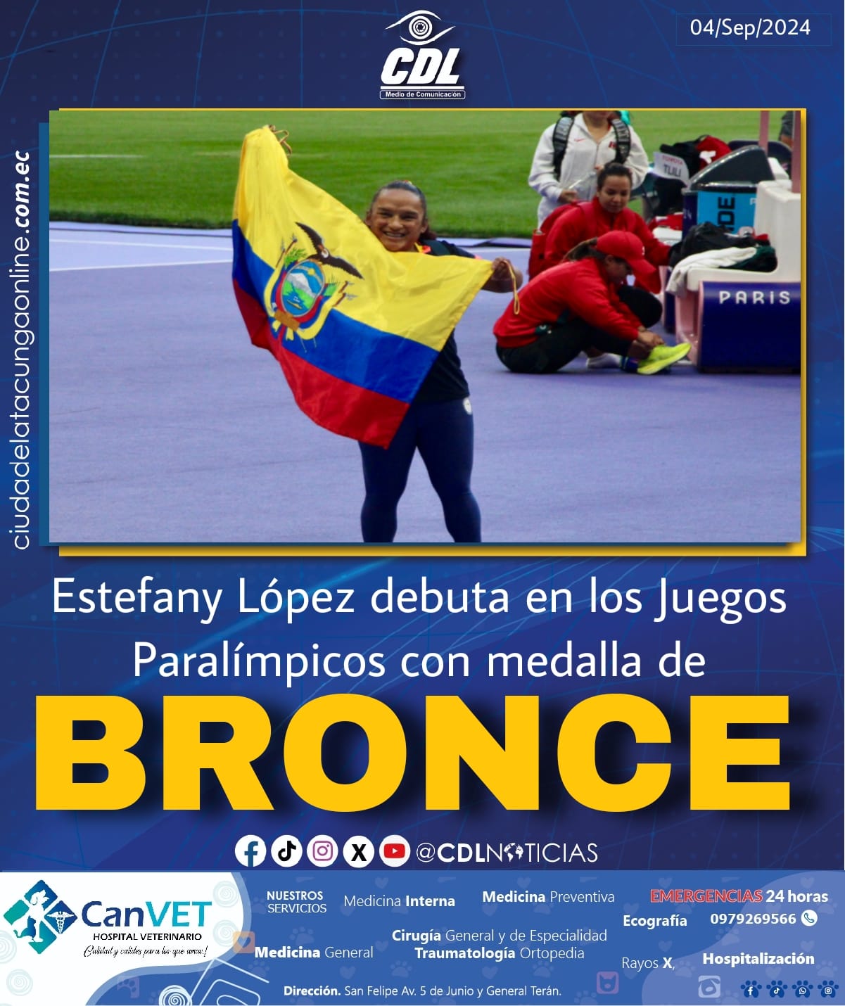 Estefany López debuta en los Juegos Paralímpicos con medalla de bronce