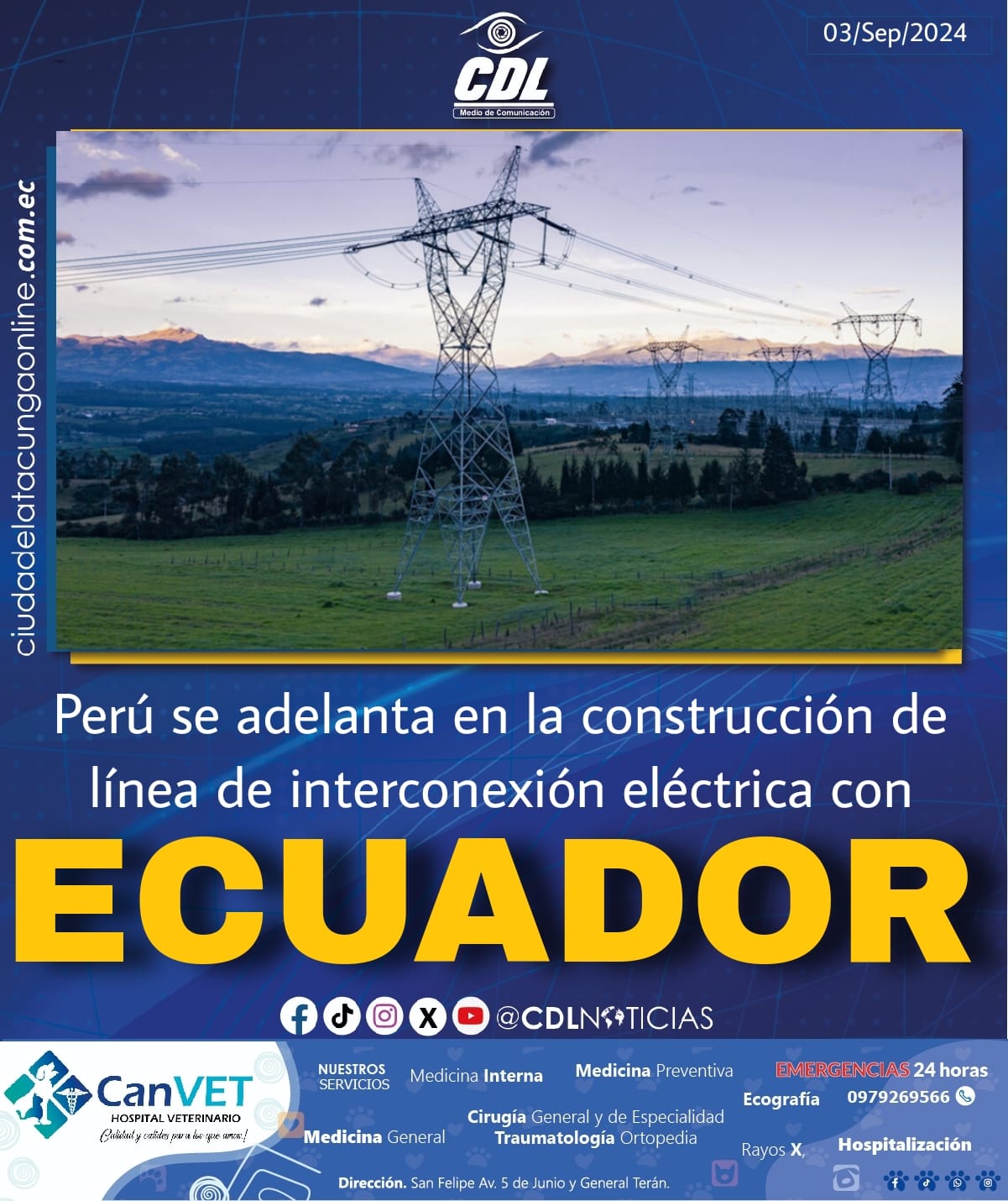 Perú se adelanta en la construcción de línea de interconexión eléctrica con Ecuador