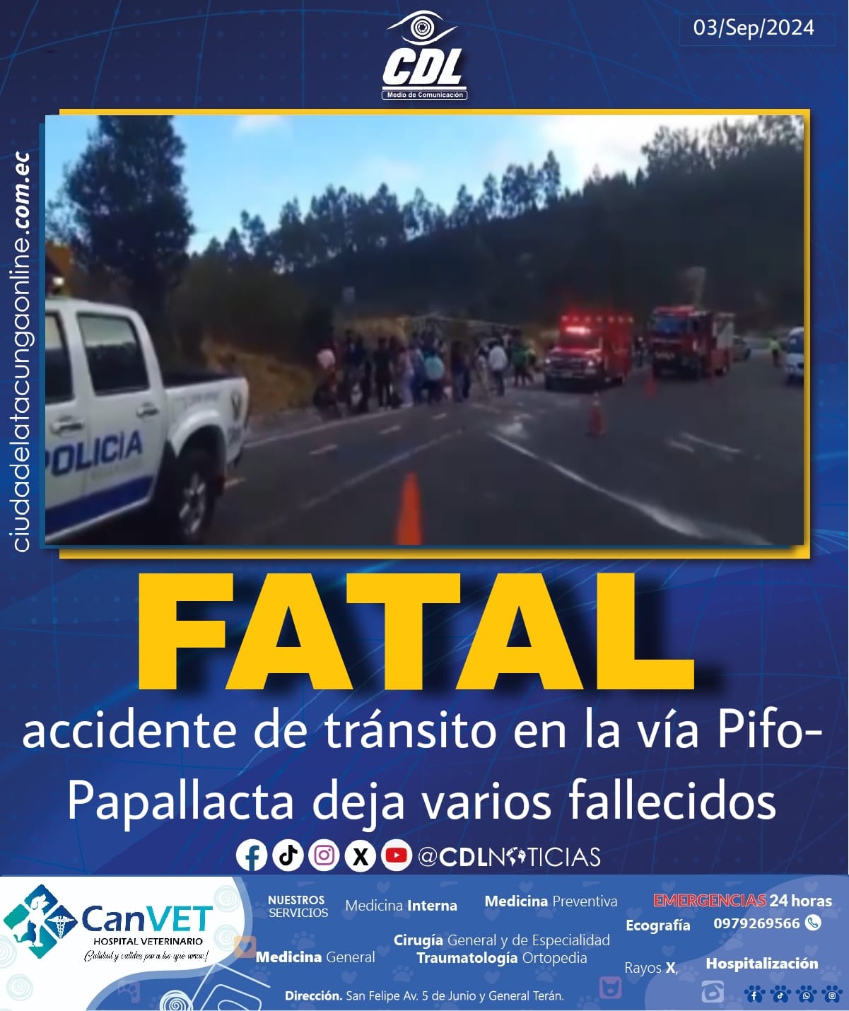 Fatal accidente de tránsito en la vía Pifo- Papallacta deja fallecidos