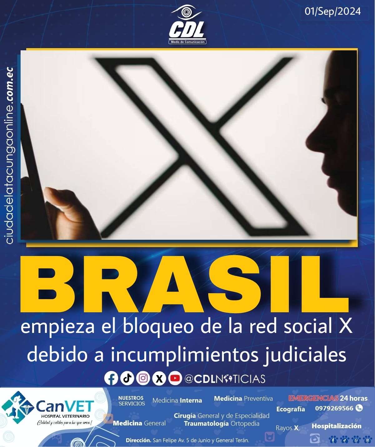 Brasil empieza el bloqueo de la red social X debido a incumplimientos judiciales