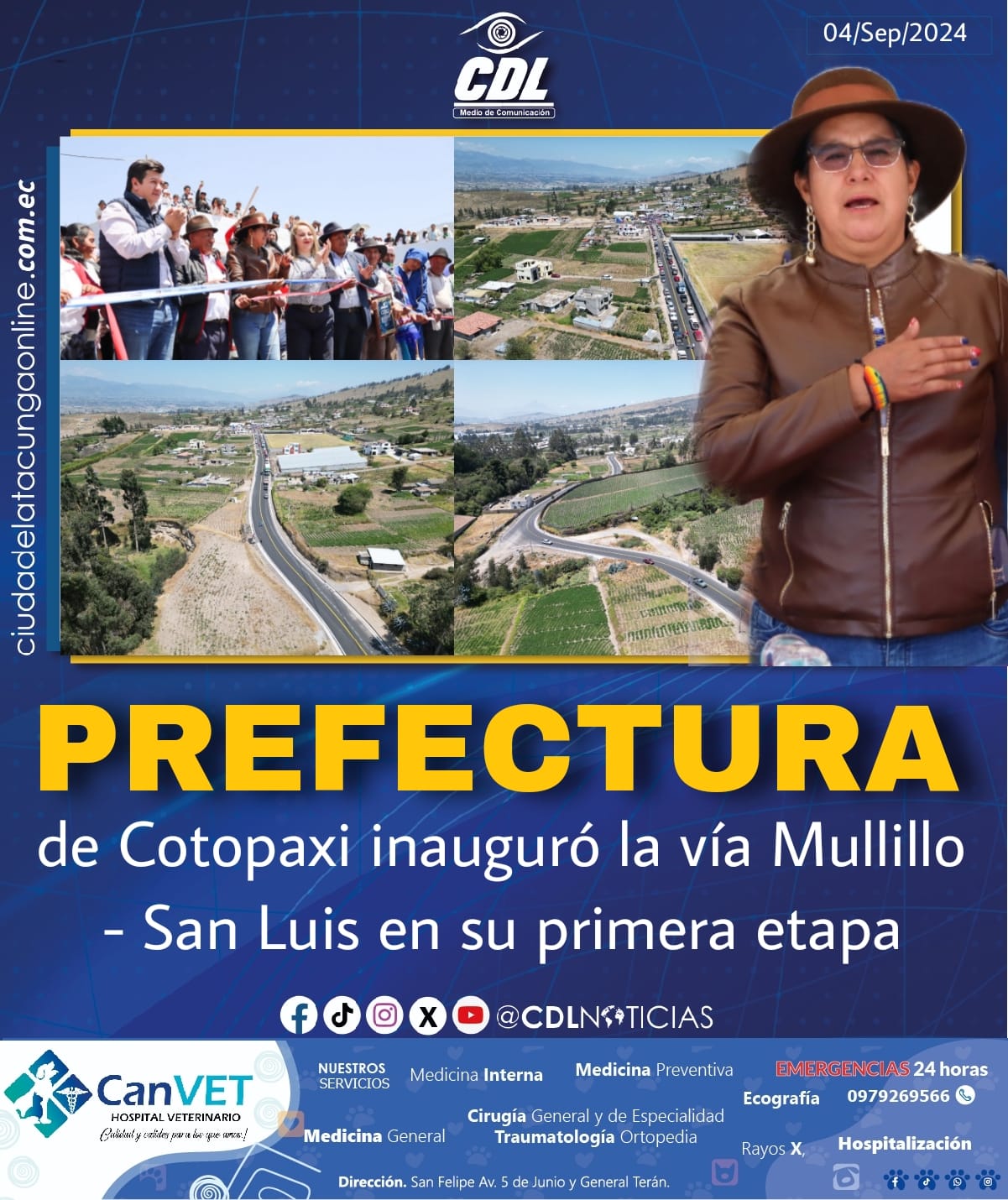 Prefectura Cotopaxi Cotopaxi inauguró la vía Mullillo – San Luis en su primera etapa