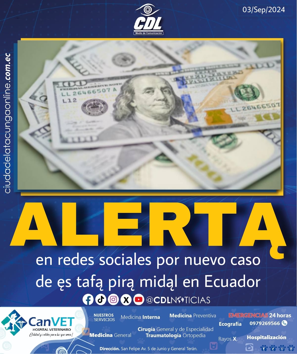 Alerta en redes sociales por nuevo caso de ęs tafą pirą midąl en Ecuador