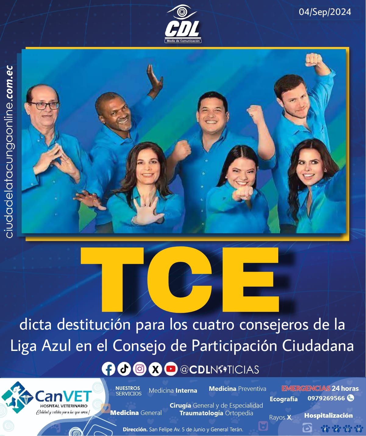El TCE dicta destitución para los cuatro consejeros de la Liga Azul en el Consejo de Participación Ciudadana