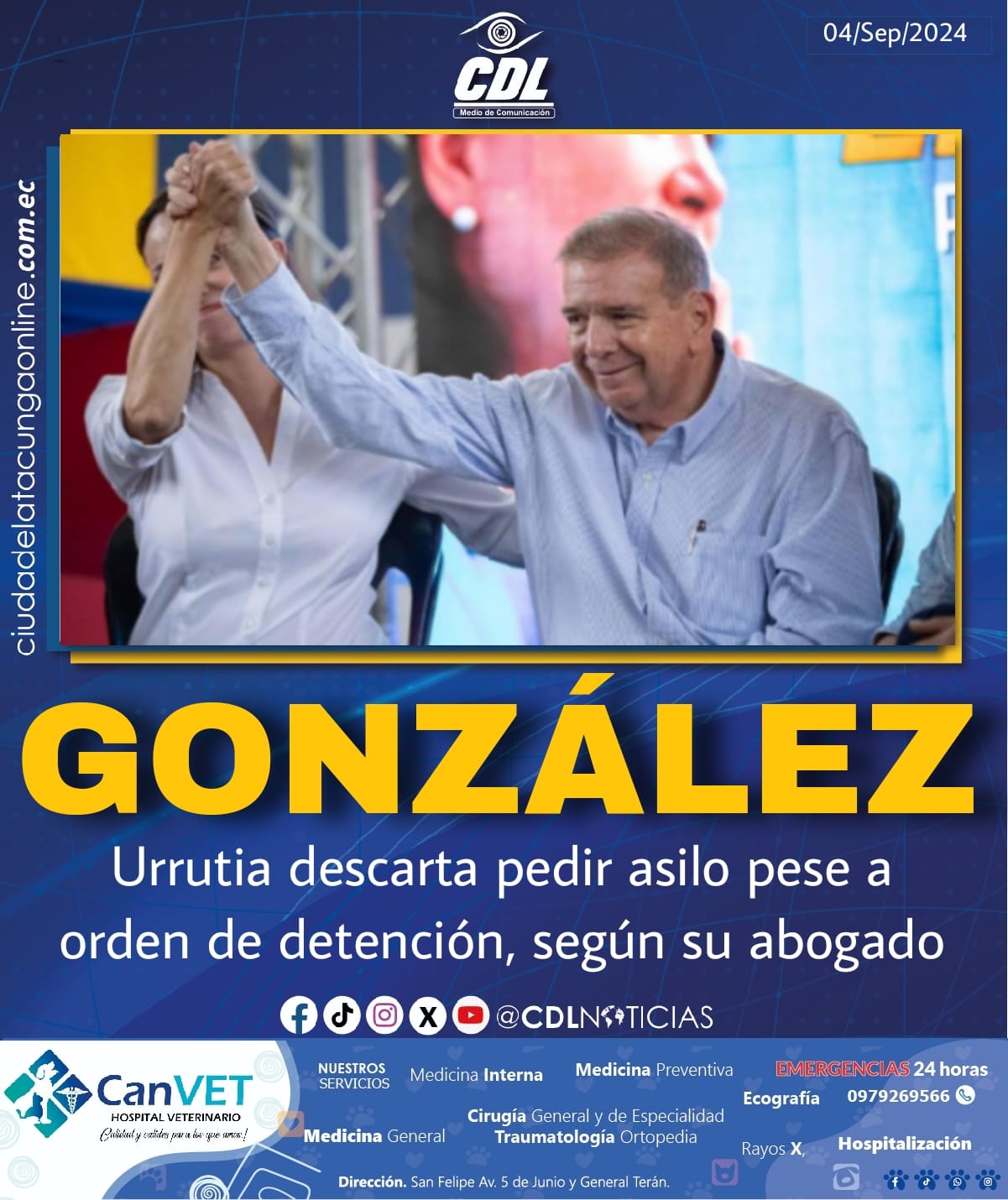 Edmundo González Urrutia descarta pedir asilo pese a orden de detención, según su abogado