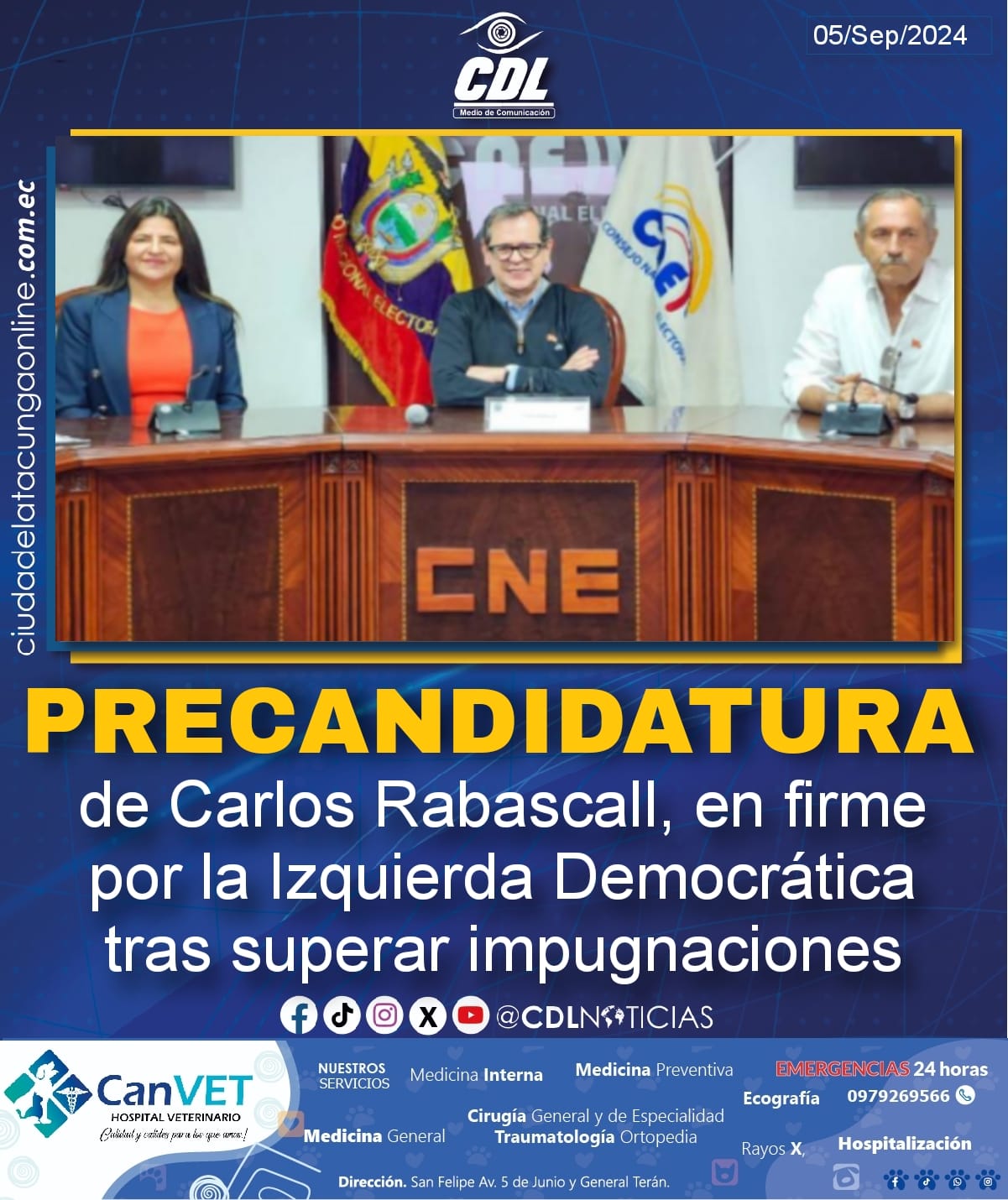 La precandidatura de Carlos Rabascall, en firme por la Izquierda Democrática tras superar impugnaciones